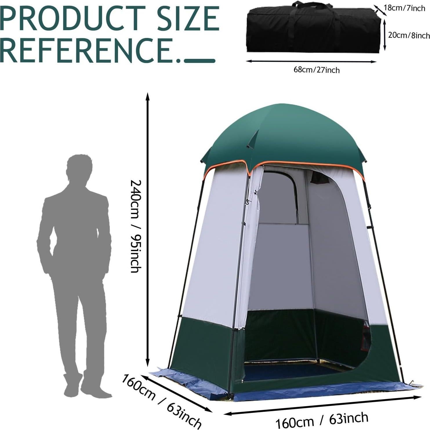 Carpa de Camping Sanheshun 160x160x240cm Impermeable Ducha