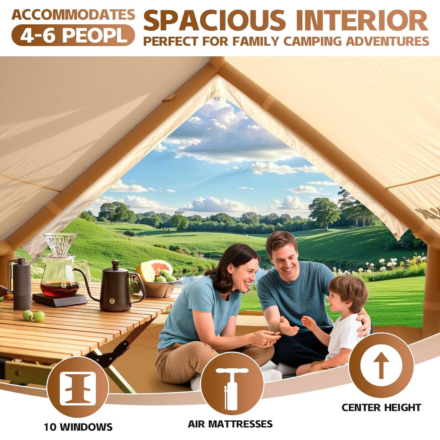 Tienda Inflable Loninak 6 Personas 6.1 m² Impermeable