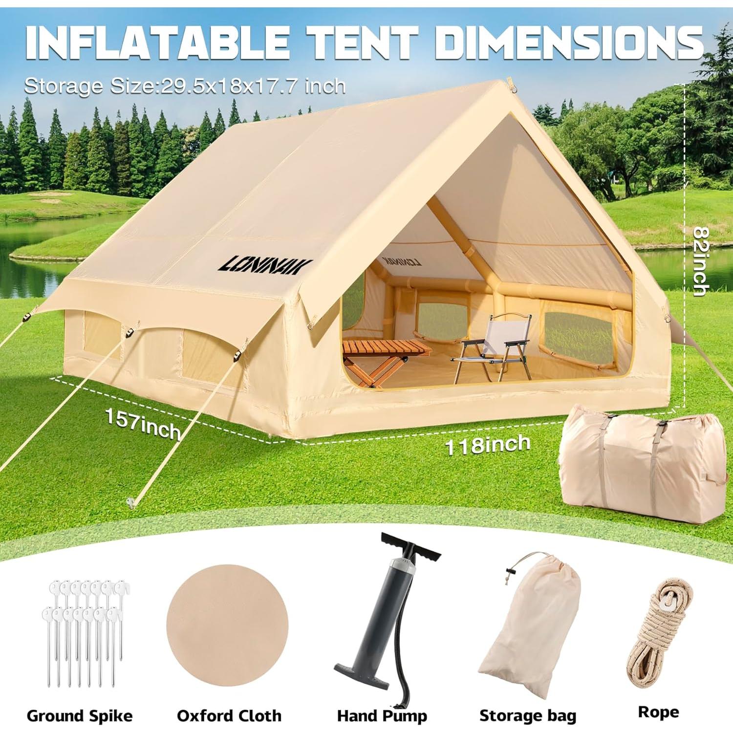 Tienda Inflable Loninak 6 Personas 6.1 m² Impermeable