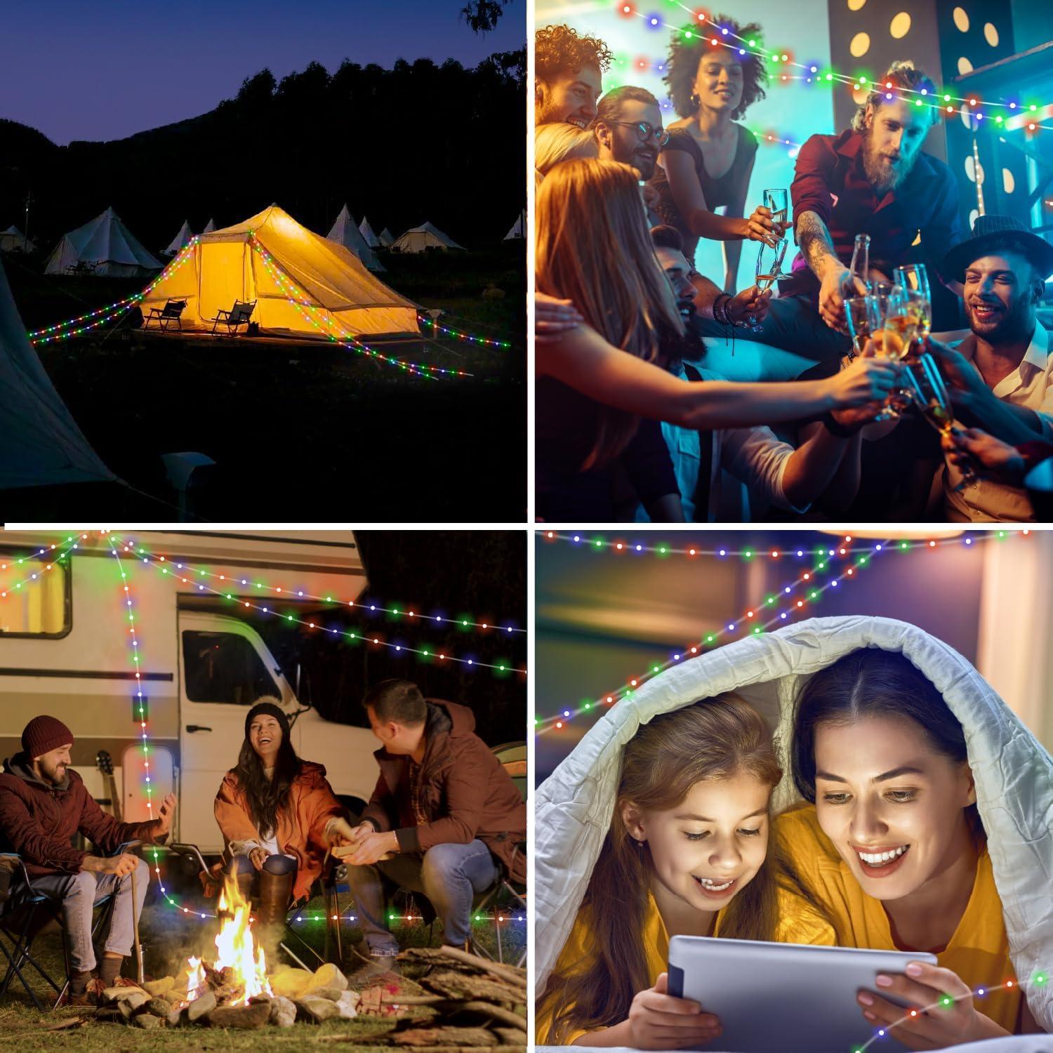 Cadena de Luces HAMLITE 9m RGB Recargable para Camping