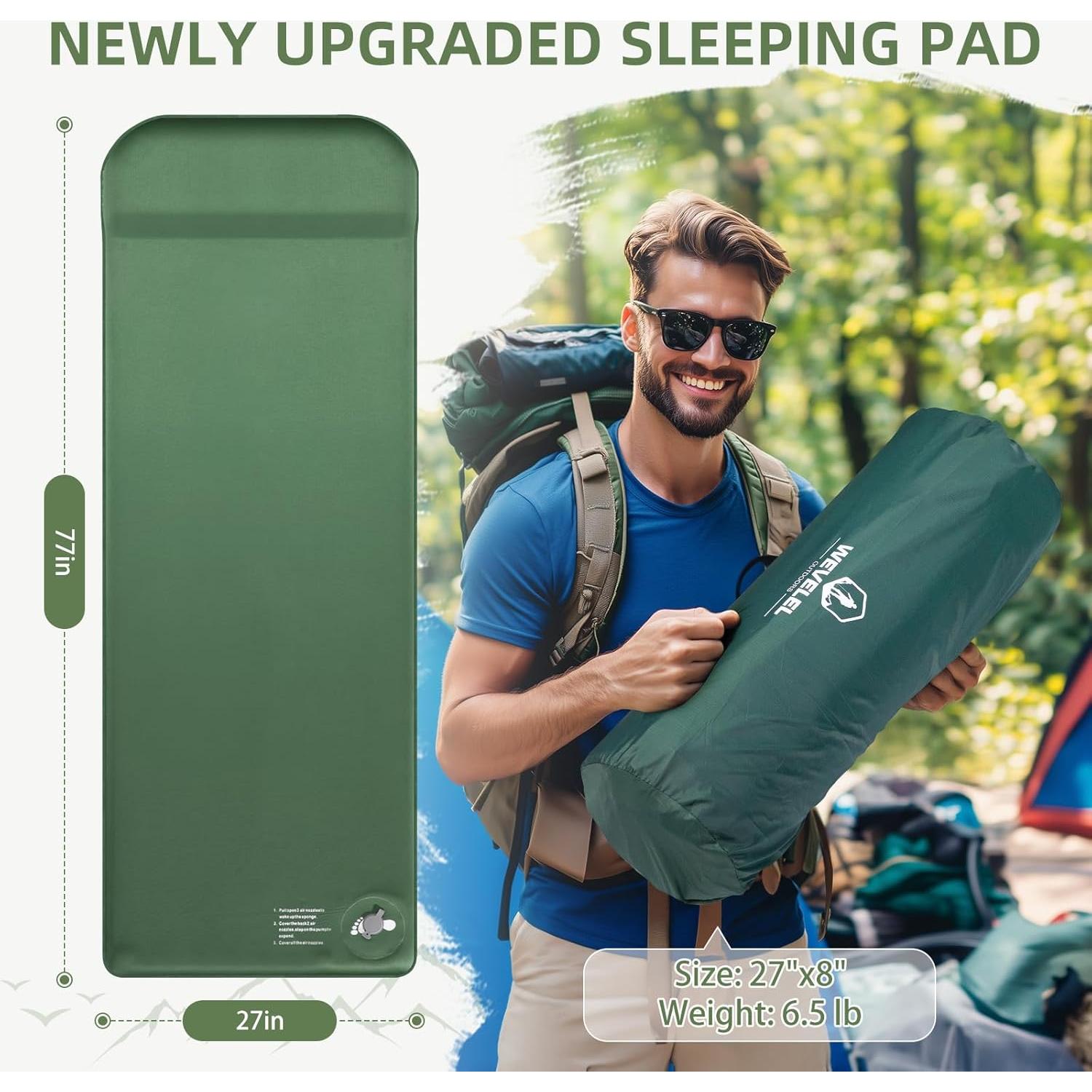 Almohadilla de Sueño Wevelel 137, Espuma de Memoria 8.9 cm