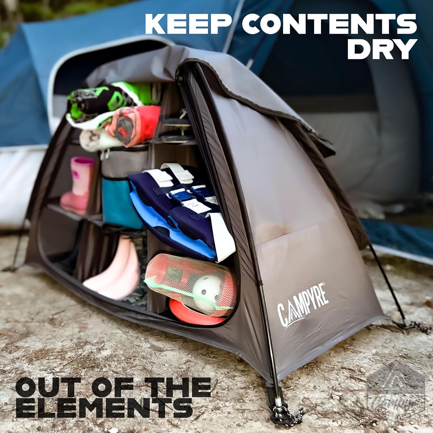 Organizador de Camping CAMPYRE con 9 Estantes - Resistente al Agua