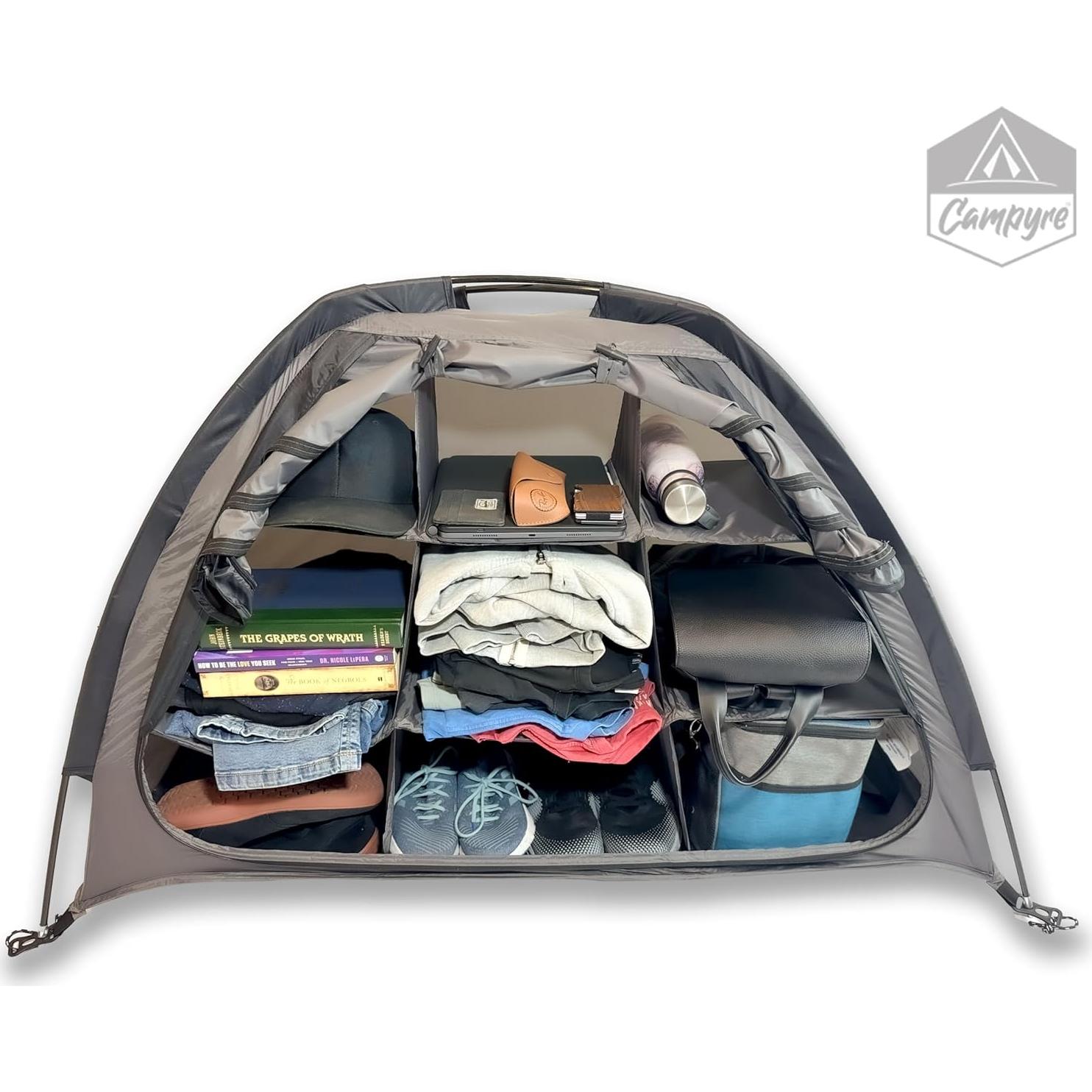 Organizador de Camping CAMPYRE con 9 Estantes - Resistente al Agua