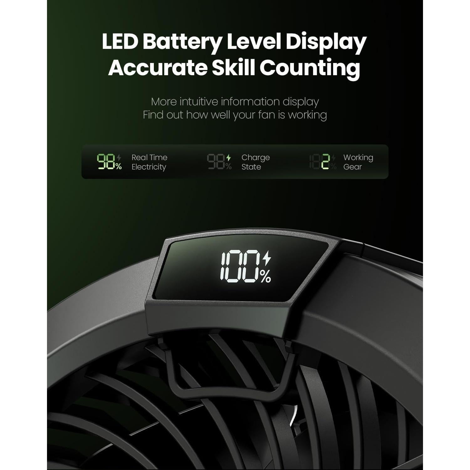 Ventilador de Camping Gaiatop CP-01 con Linterna LED 4000mAh