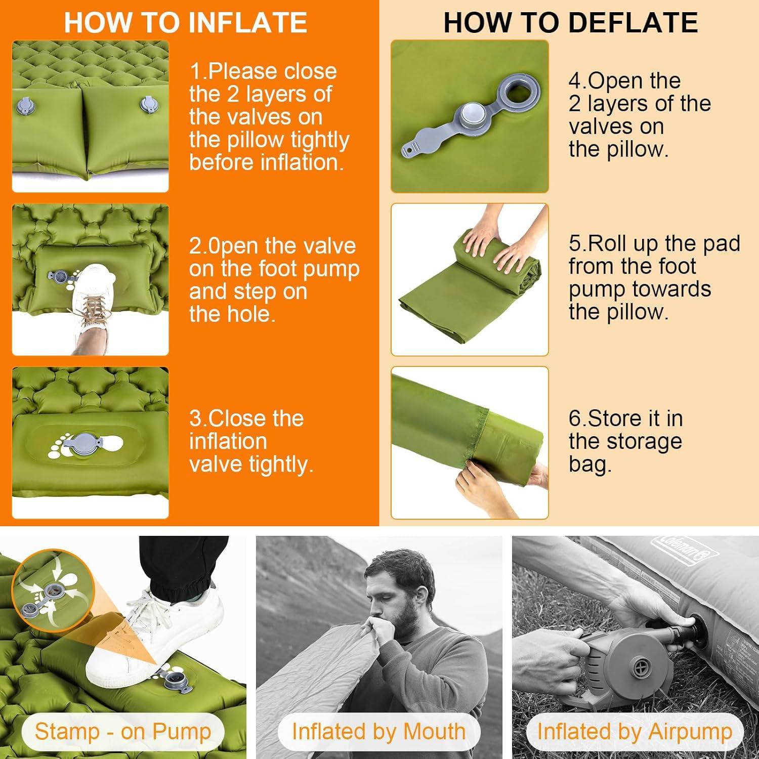 Colchón Doble TEKIK T-C08 198x127 cm Inflado Automático