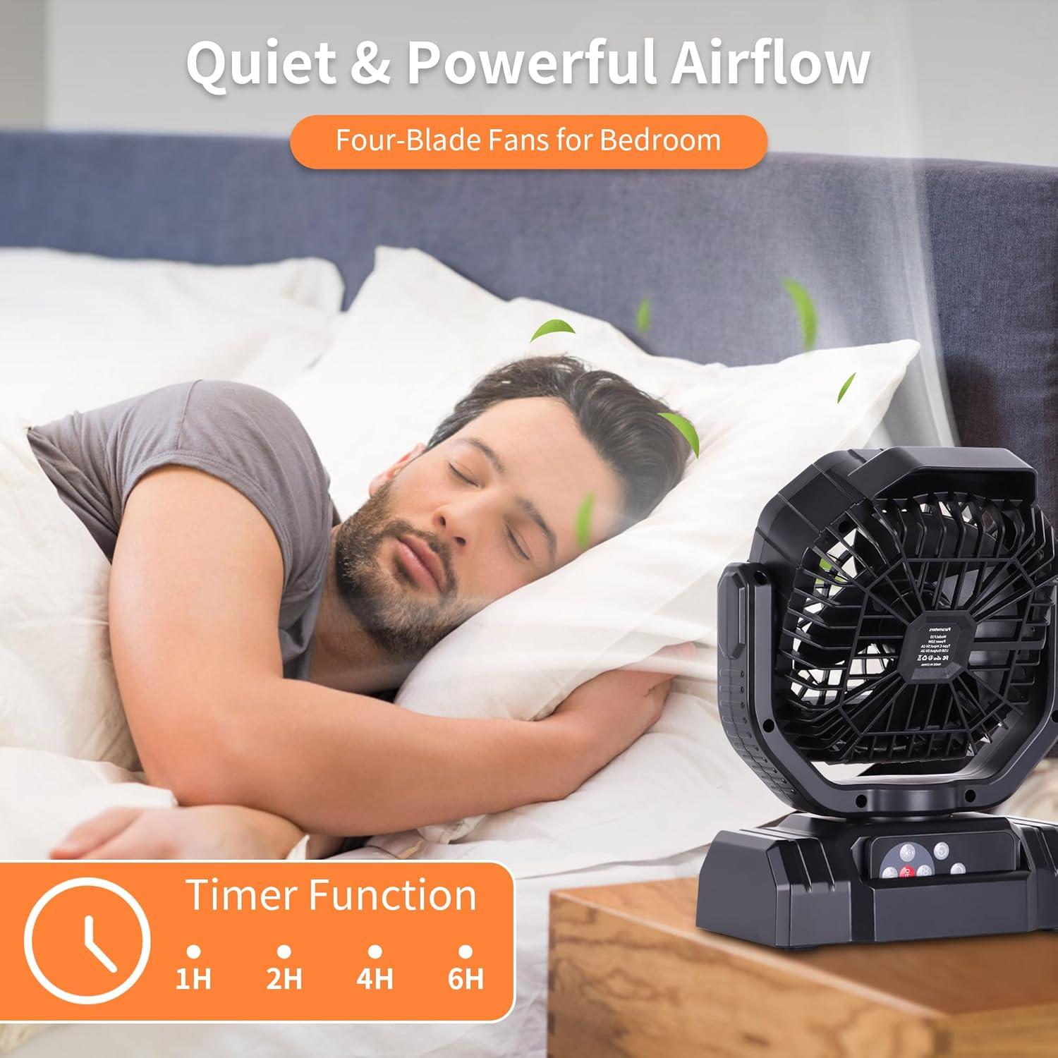 Ventilador Portátil Recargable AVV 20000mAh con Control Remoto