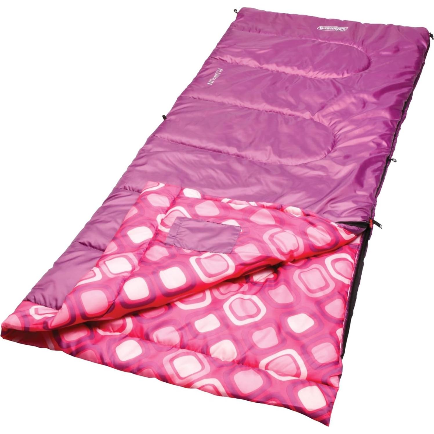 Saco de dormir Coleman Kids 7 °C Rosa para jóvenes hasta 1.65 m
