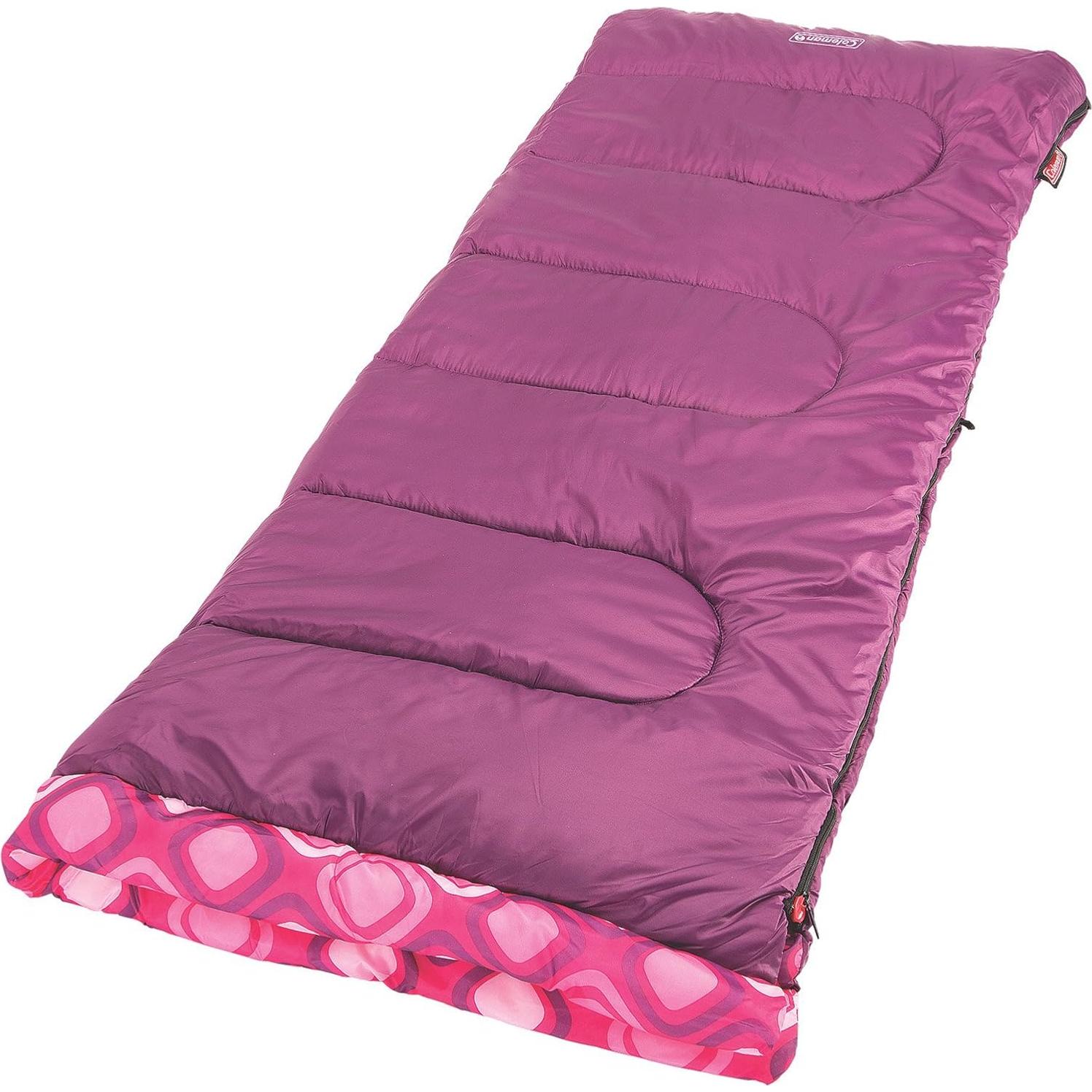 Saco de dormir Coleman Kids 7 °C Rosa para jóvenes hasta 1.65 m
