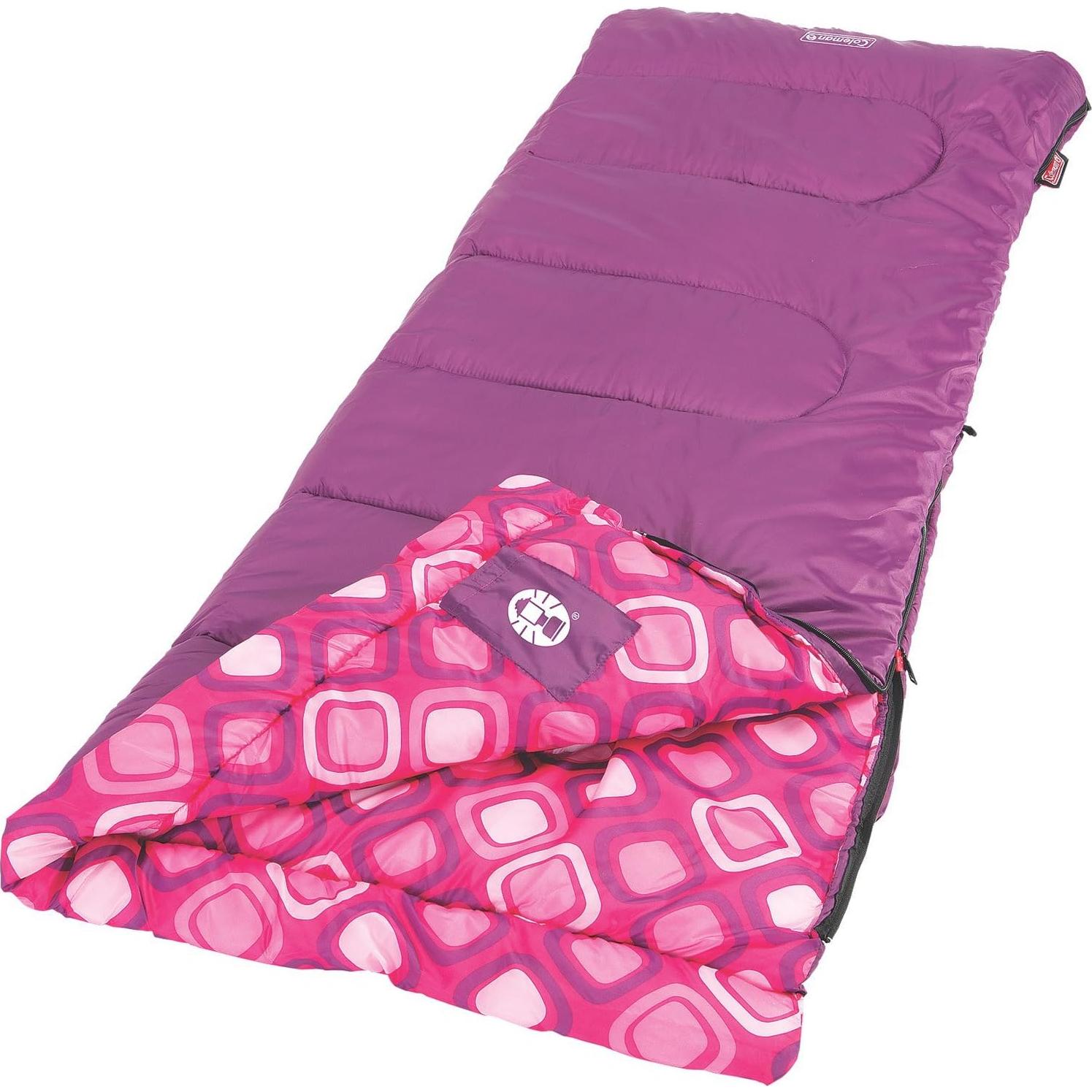 Saco de dormir Coleman Kids 7 °C Rosa para jóvenes hasta 1.65 m