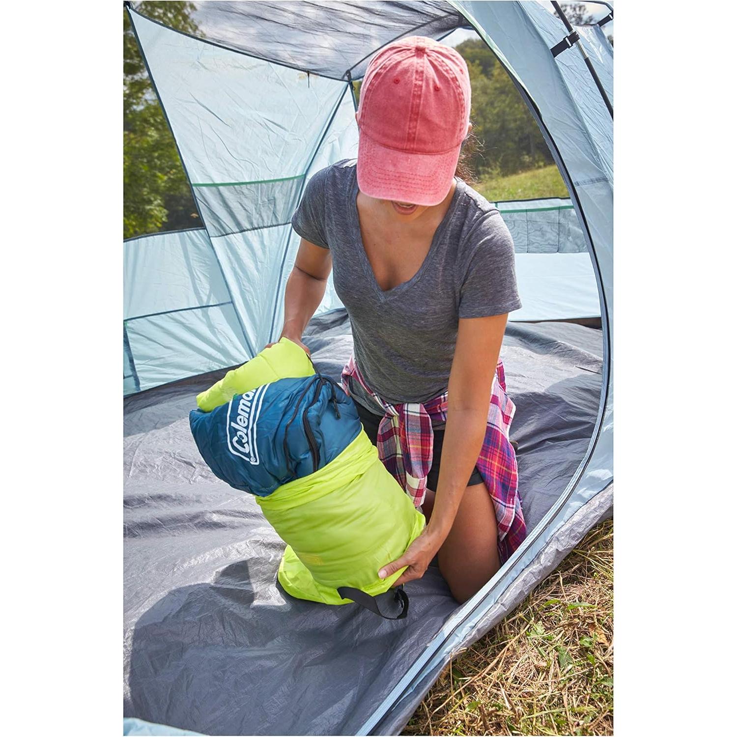 Saco de dormir Coleman Kompact 20°F (-6.7°C) ligero para camping