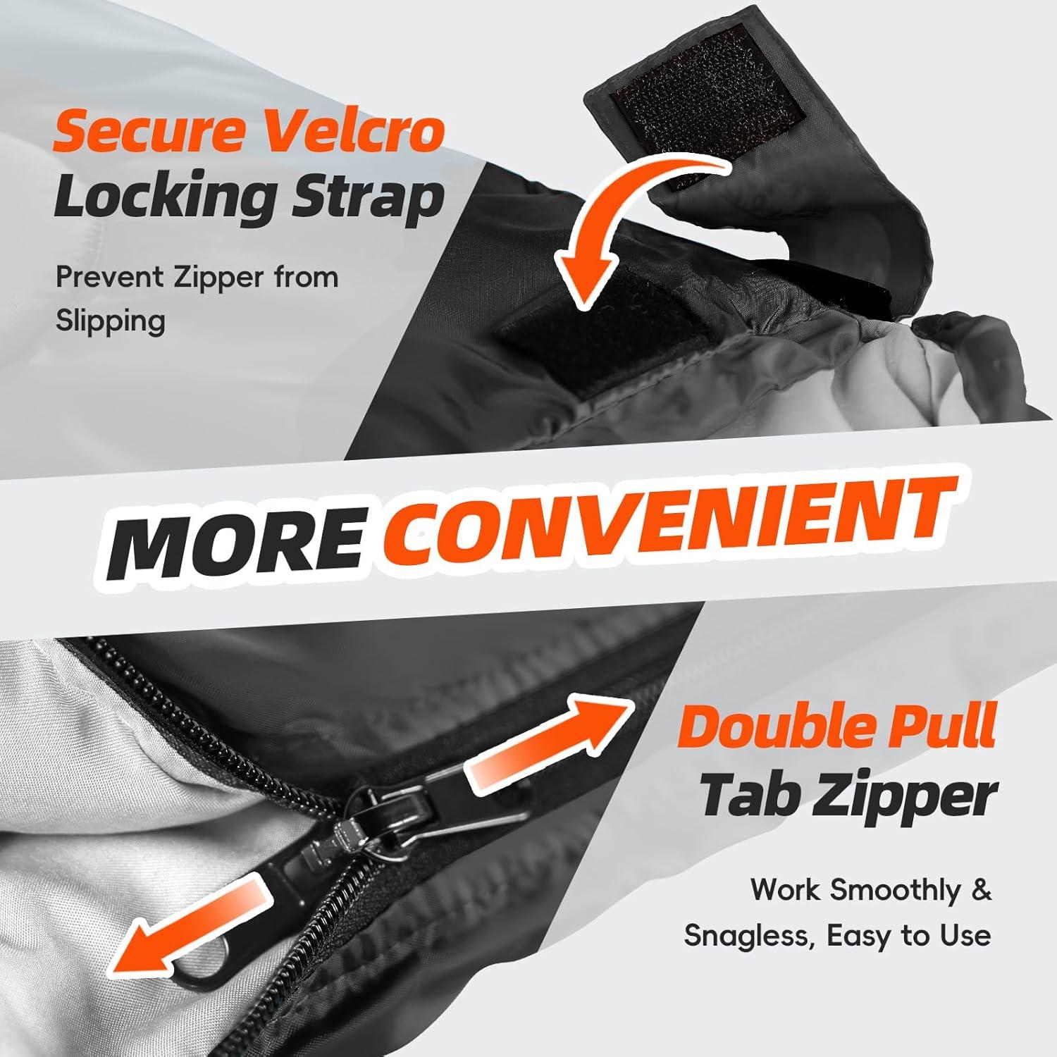 Saco de Dormir MEREZA XL Impermeable para Climas Fríos y Cálidos