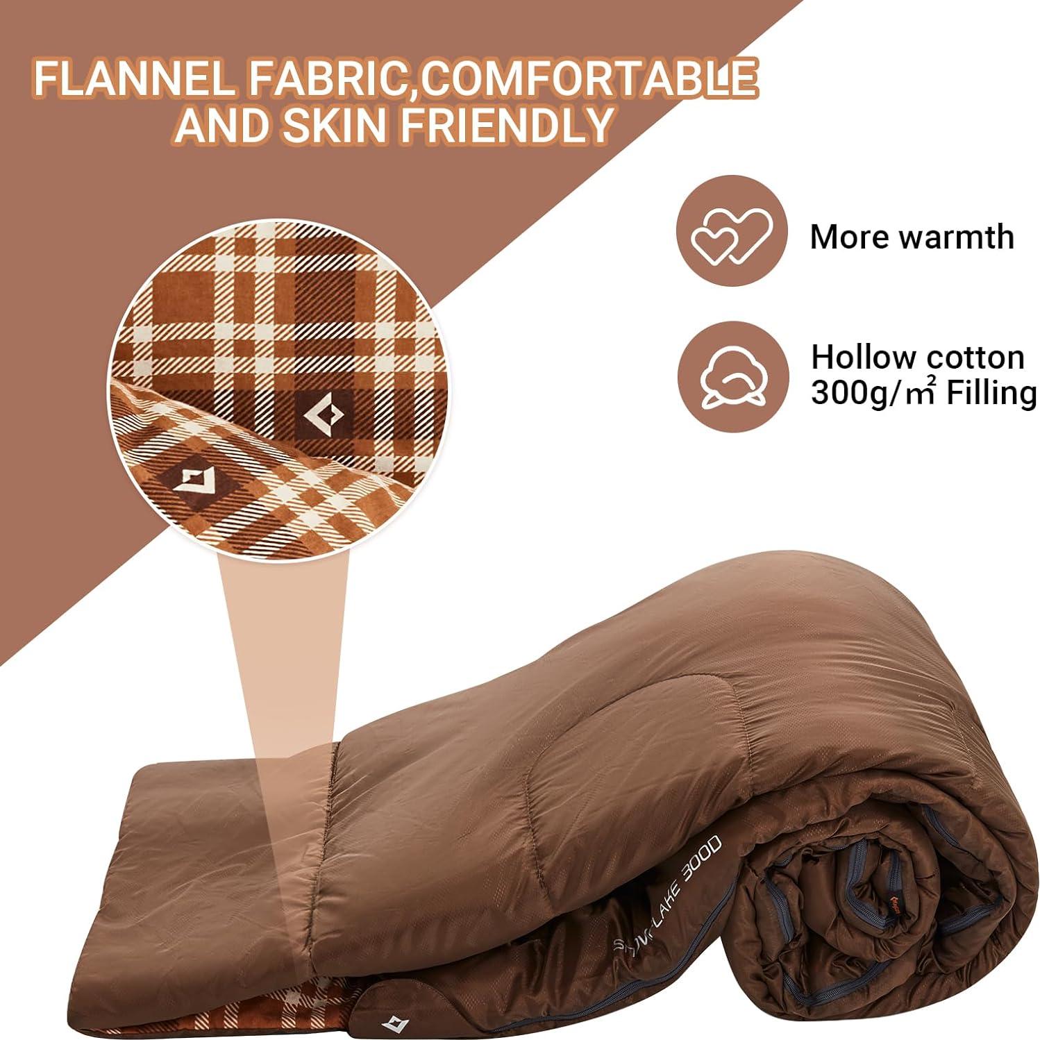 Saco de Dormir Doble KingCamp XXL para 2 Personas Impermeable