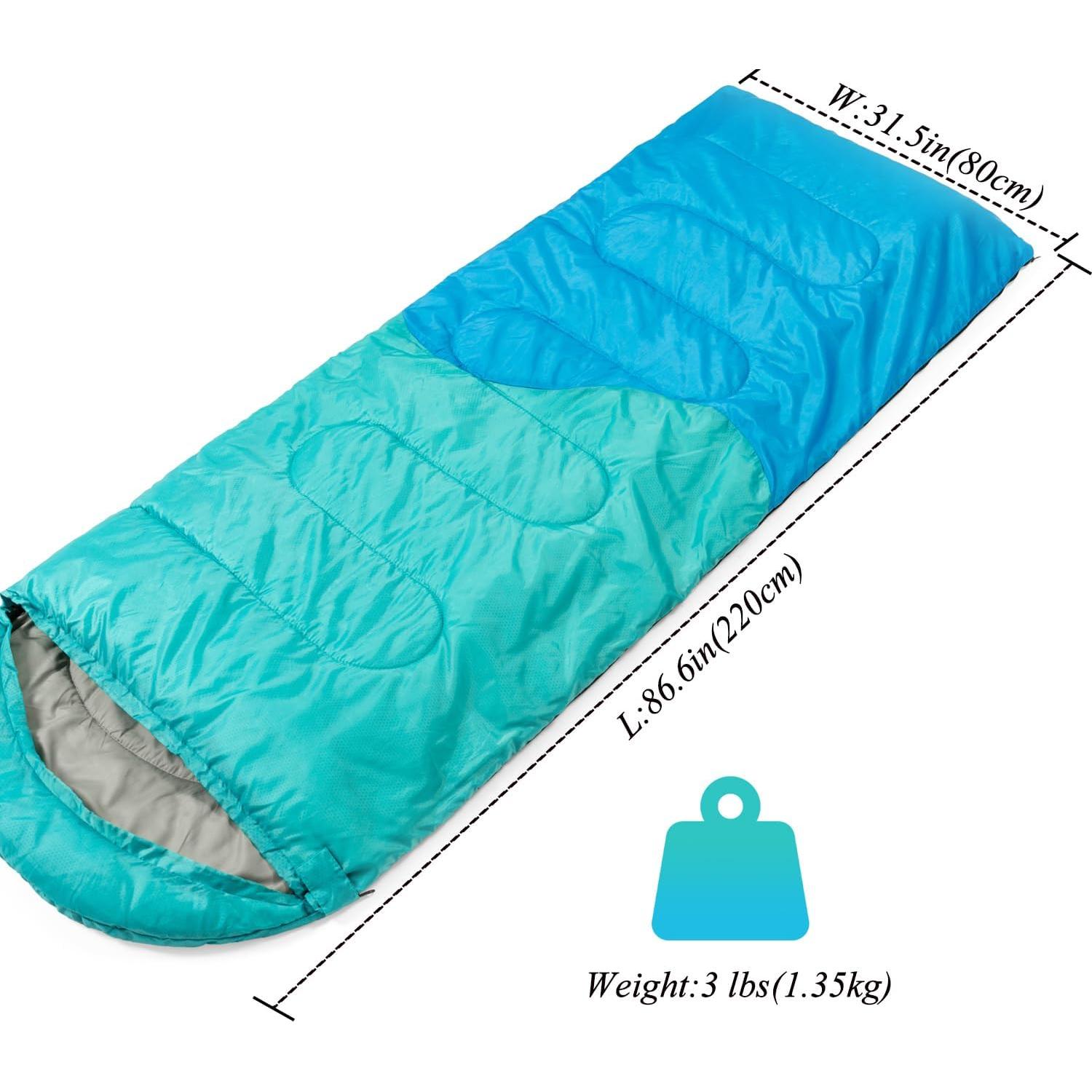 Saco de Dormir HTMEYBG 3 Estaciones 220x80 cm Azul Lago