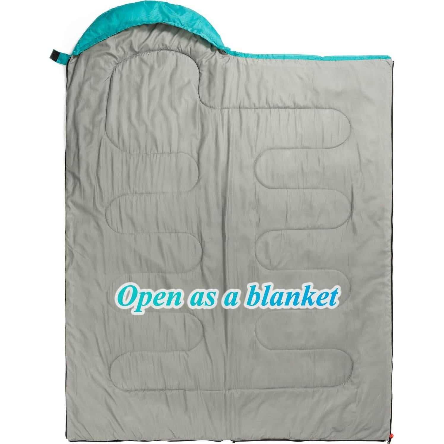 Saco de Dormir HTMEYBG 3 Estaciones 220x80 cm Azul Lago