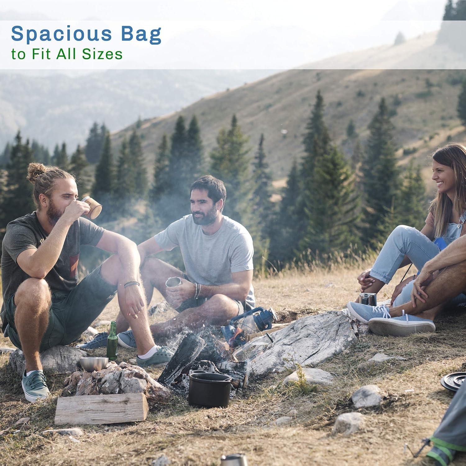 Saco de Dormir Wakeman 0C Compacto con Capucha para Camping