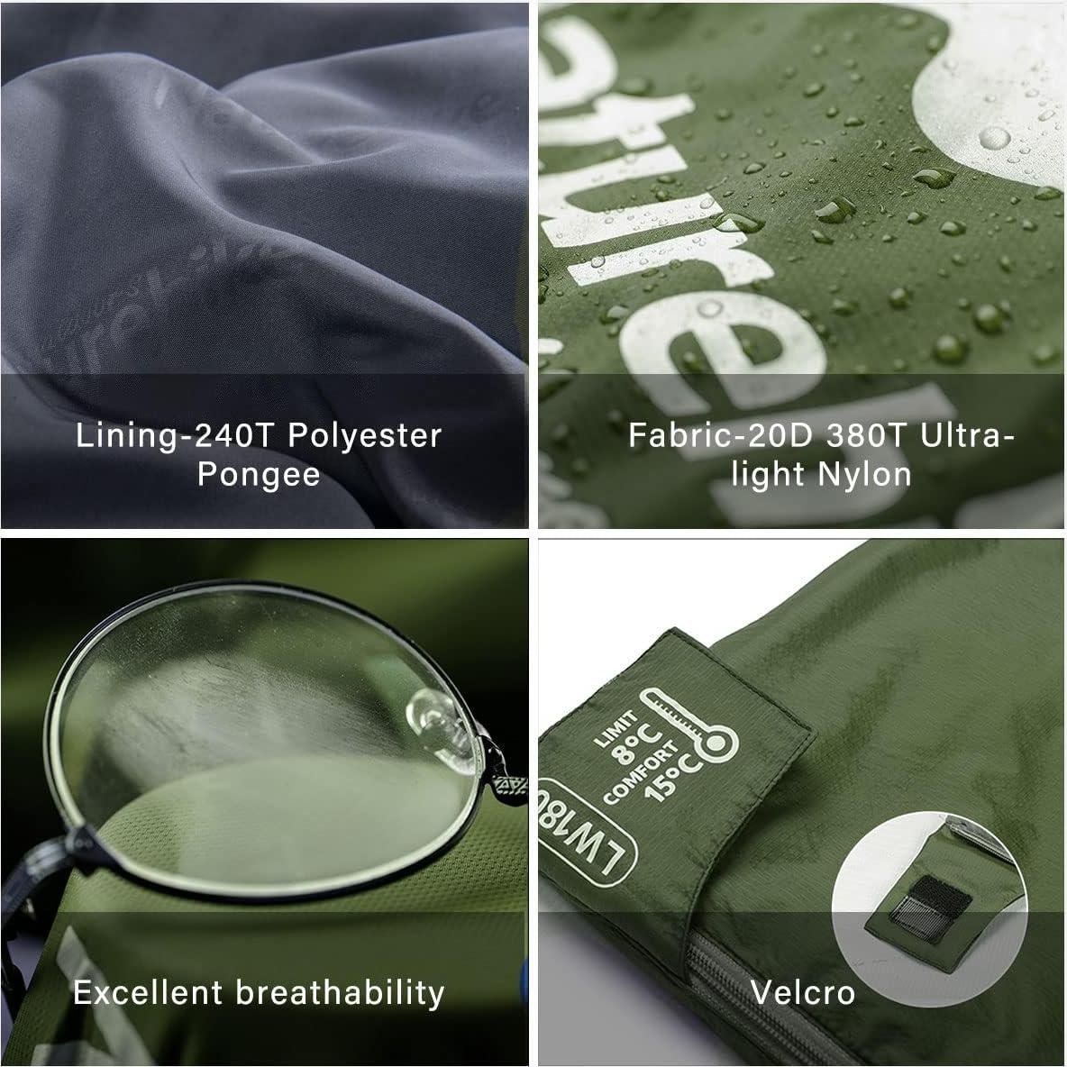 Saco de Dormir Ultraligero Naturehike Verde Marino 0.76 kg