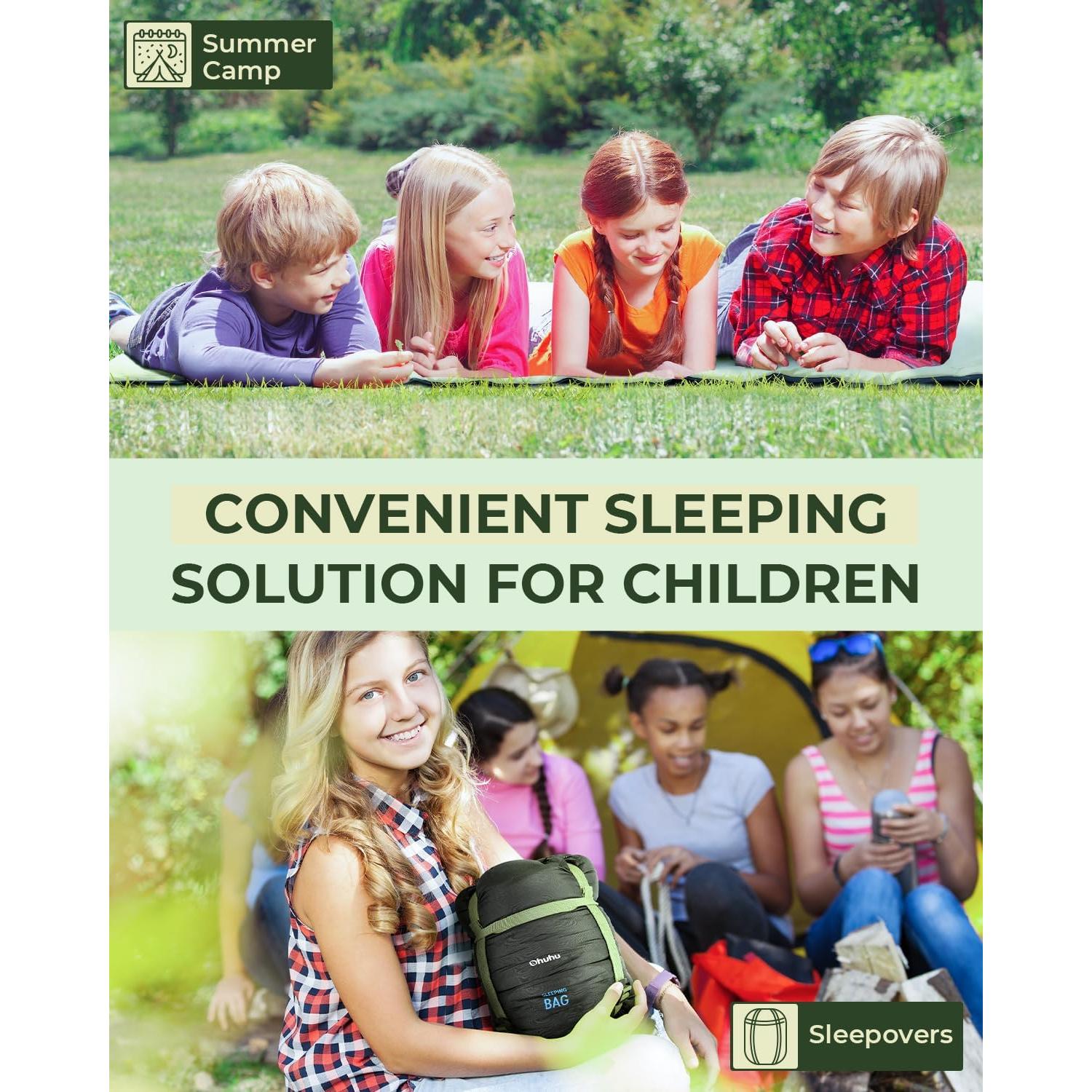 Saco de dormir Ohuhu ligero 1 persona 190x84 cm negro