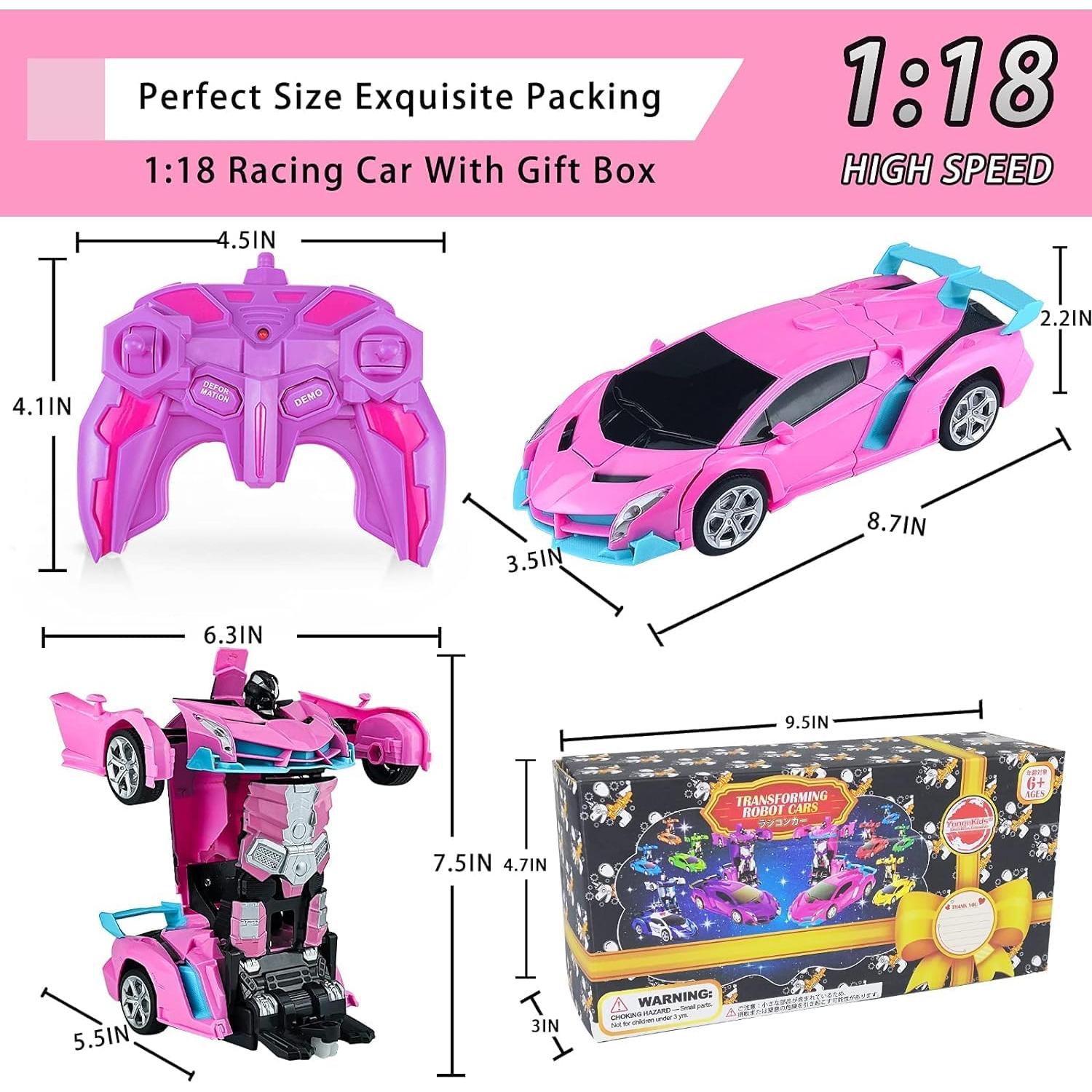 Coche RC Transformador Hymaz 1:18 para Niños 3-8 Años