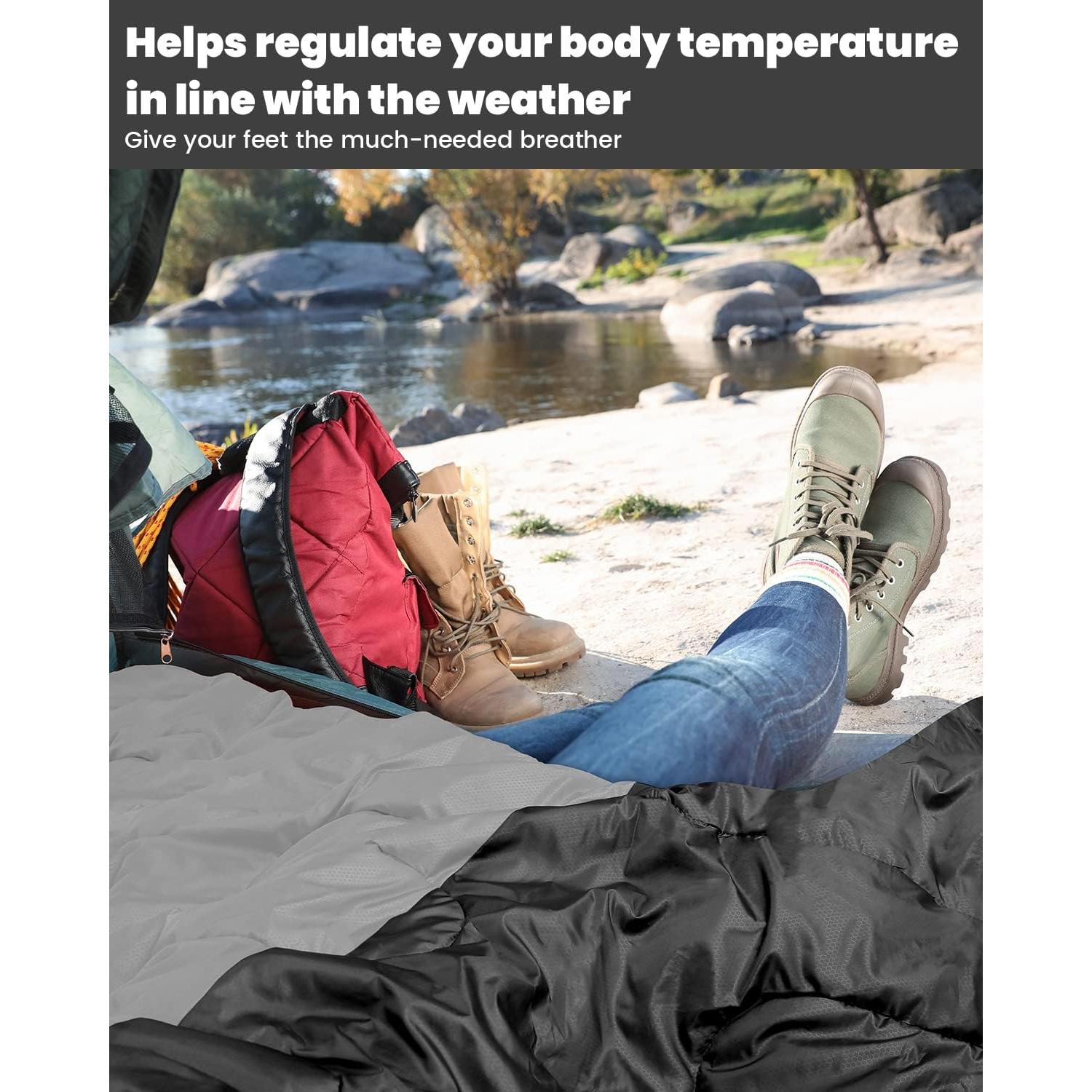 Saco de dormir Sportneer 4 estaciones 220x76cm negro