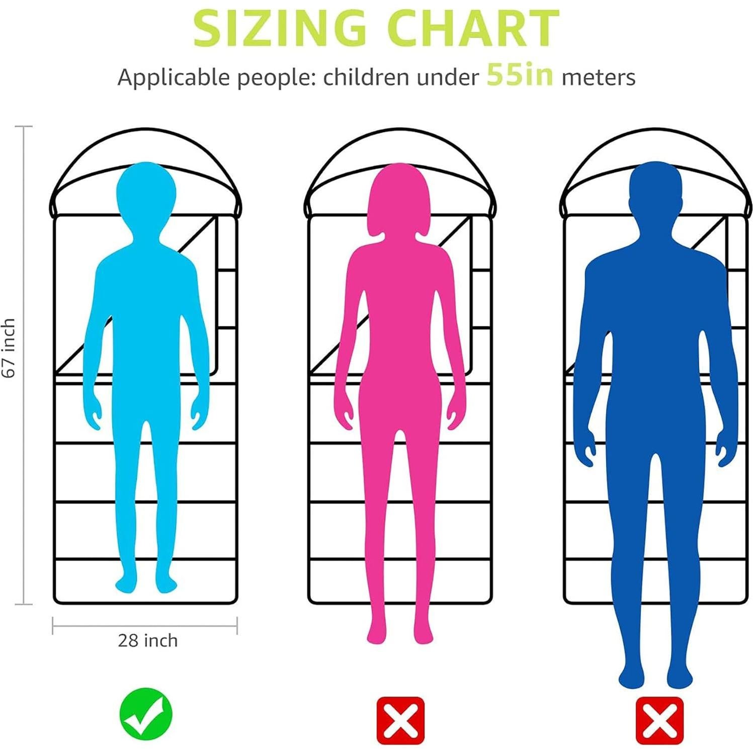 Saco de dormir AceCamp para niños - Brilla en la oscuridad