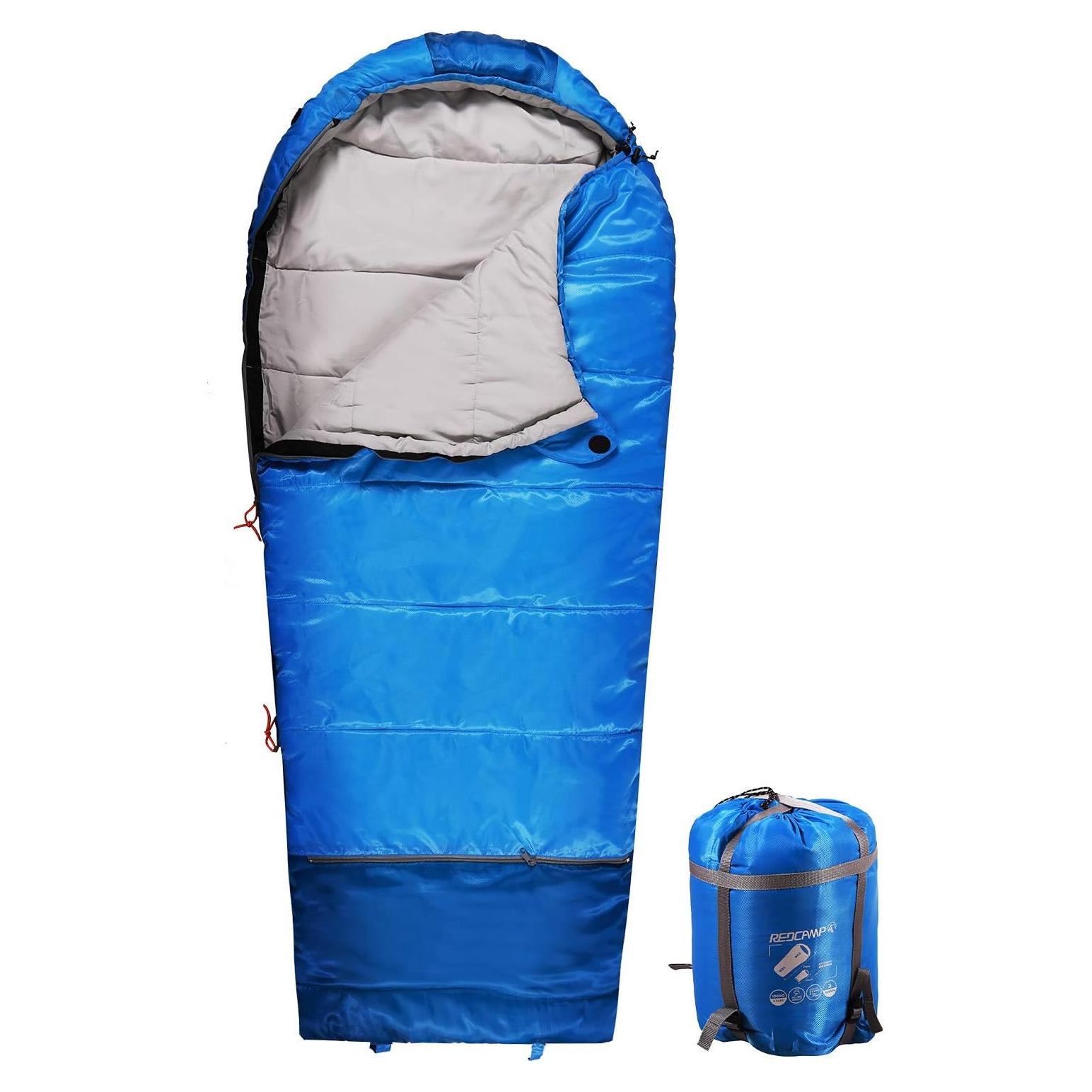 Saco de Dormir Tipo Momia REDCAMP para Niños 3 Temporadas Azul