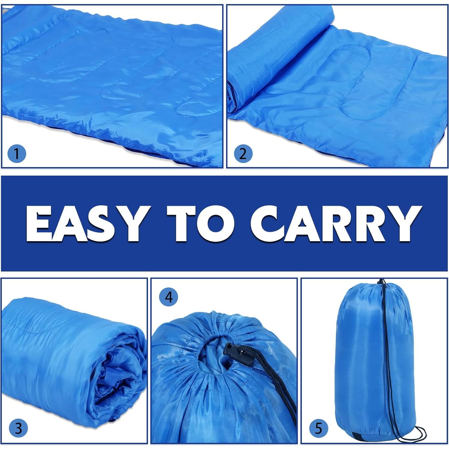 Junkin 12 Piezas Bolsa de Dormir Impermeable 4 Estaciones