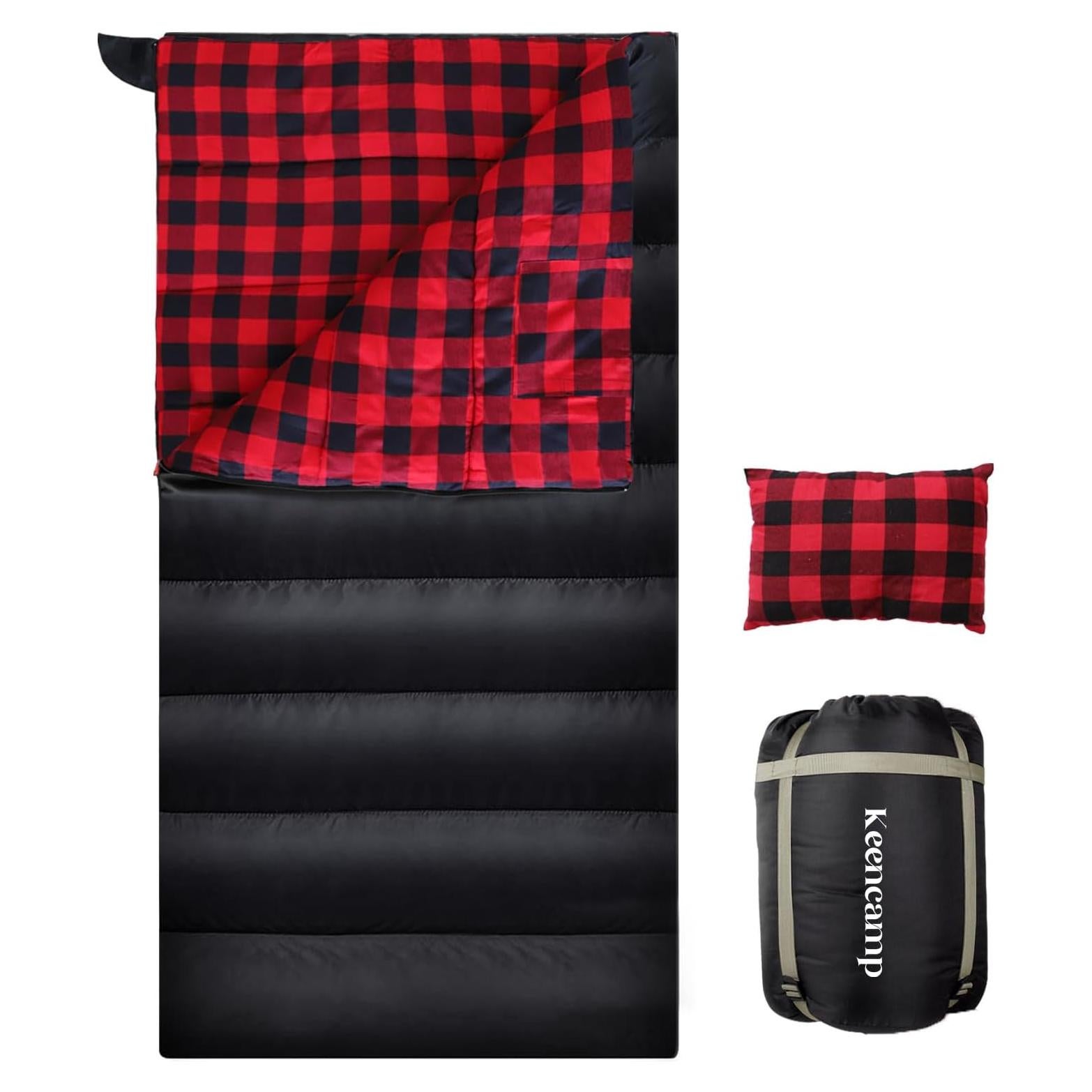 Saco de dormir Keencamp 0°C Franela XXL con almohada