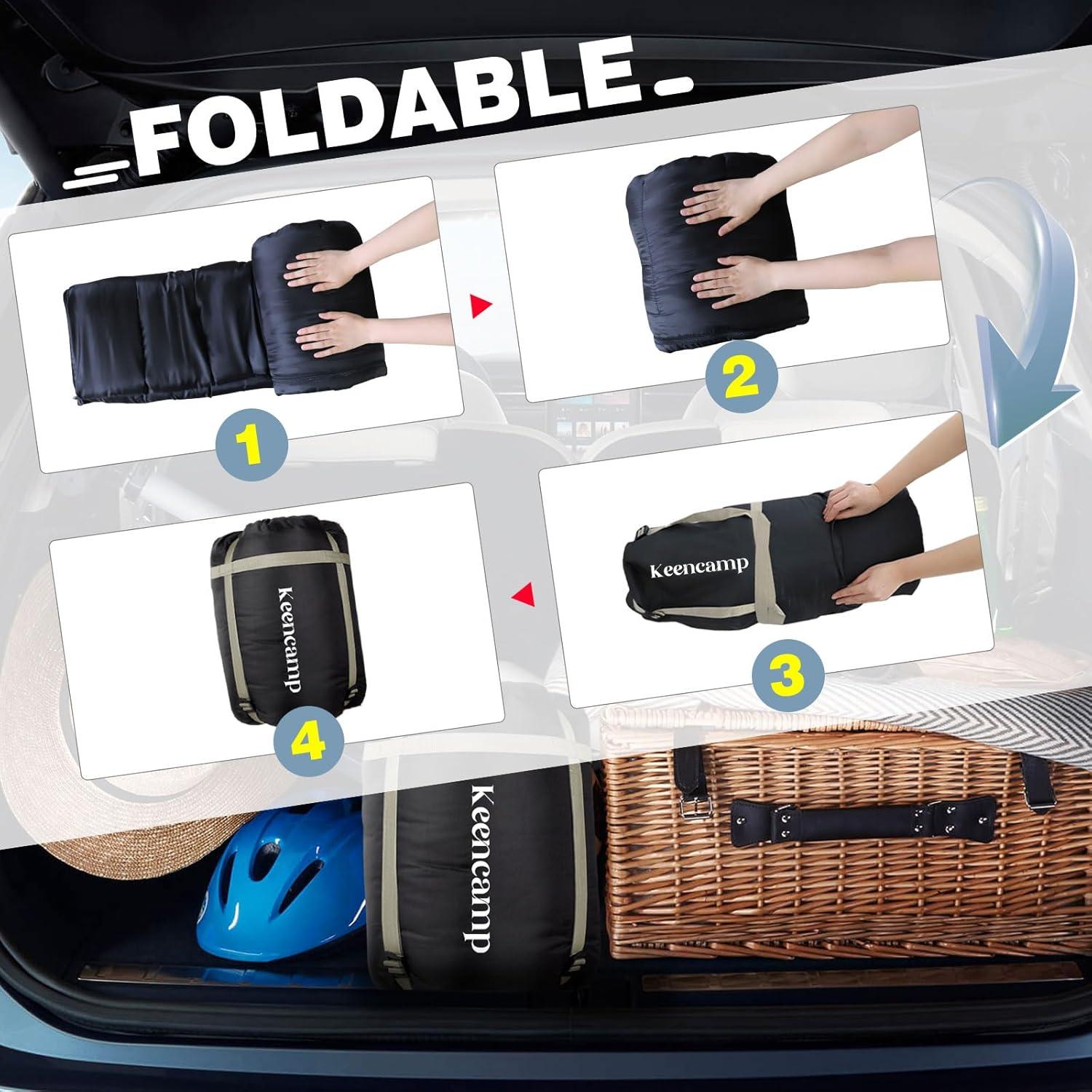 Saco de dormir Keencamp 0°C Franela XXL con almohada