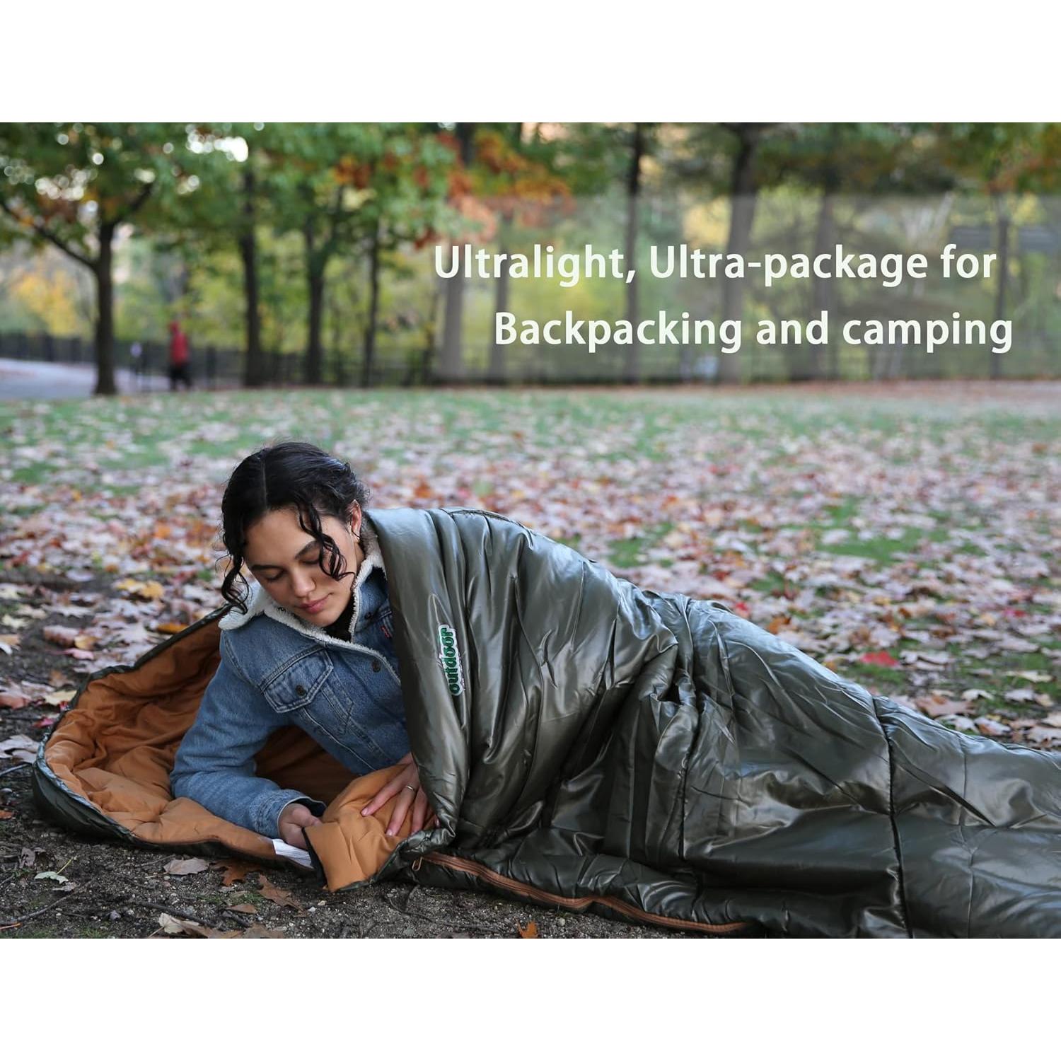 Saco de Dormir Outdoor On-Green 4 Estaciones 208x81cm Verde