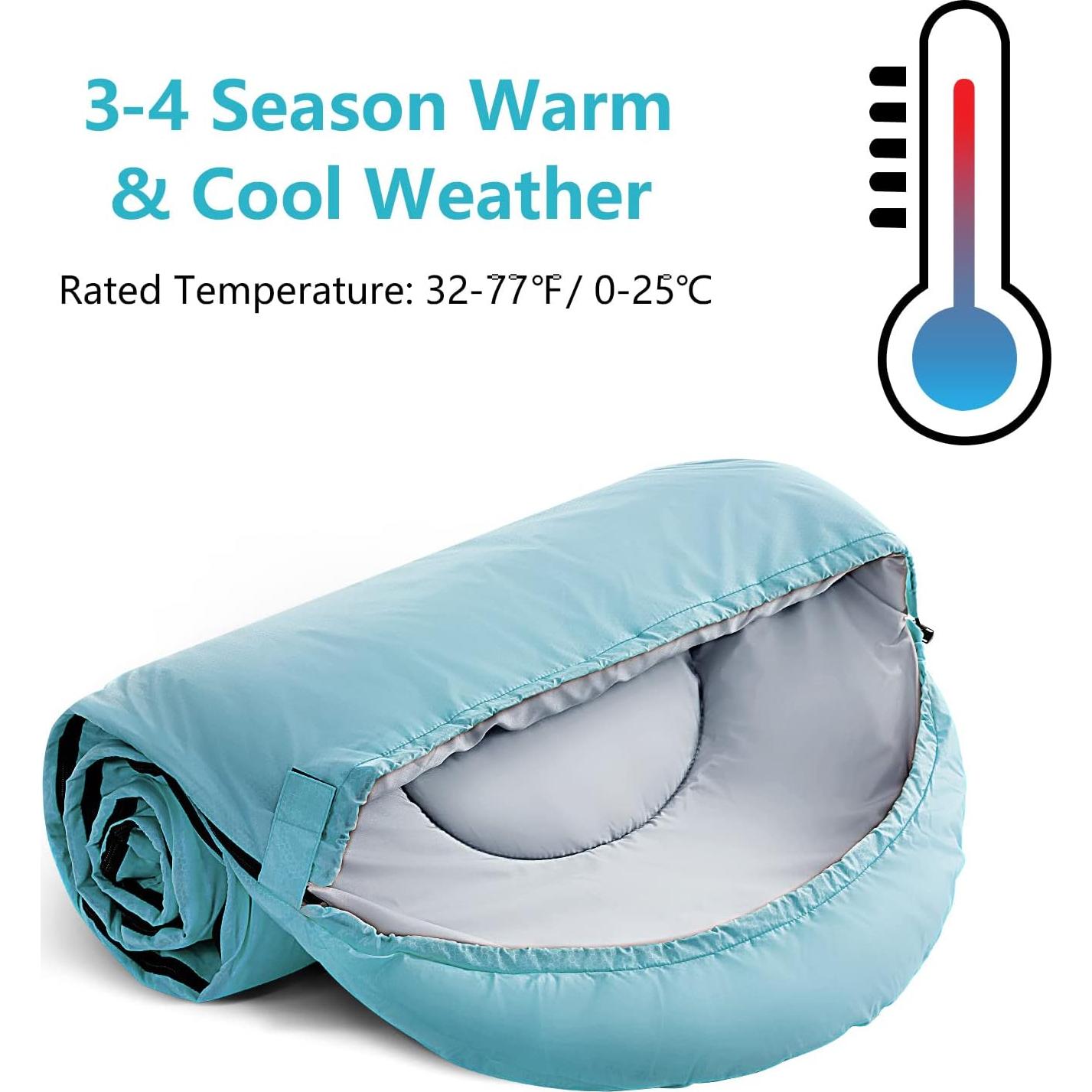 Saco de Dormir ORTHOMTEX Individual Impermeable 3-4 Estaciones