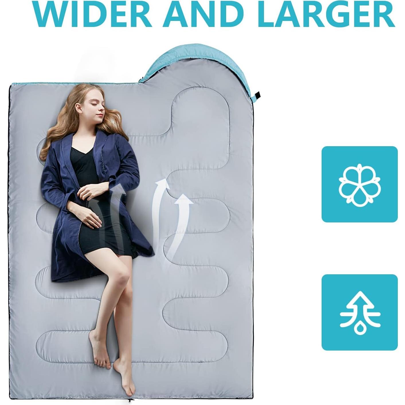 Saco de Dormir ORTHOMTEX Individual Impermeable 3-4 Estaciones