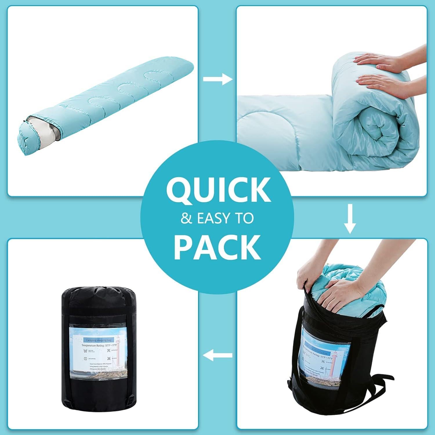 Saco de Dormir ORTHOMTEX Individual Impermeable 3-4 Estaciones