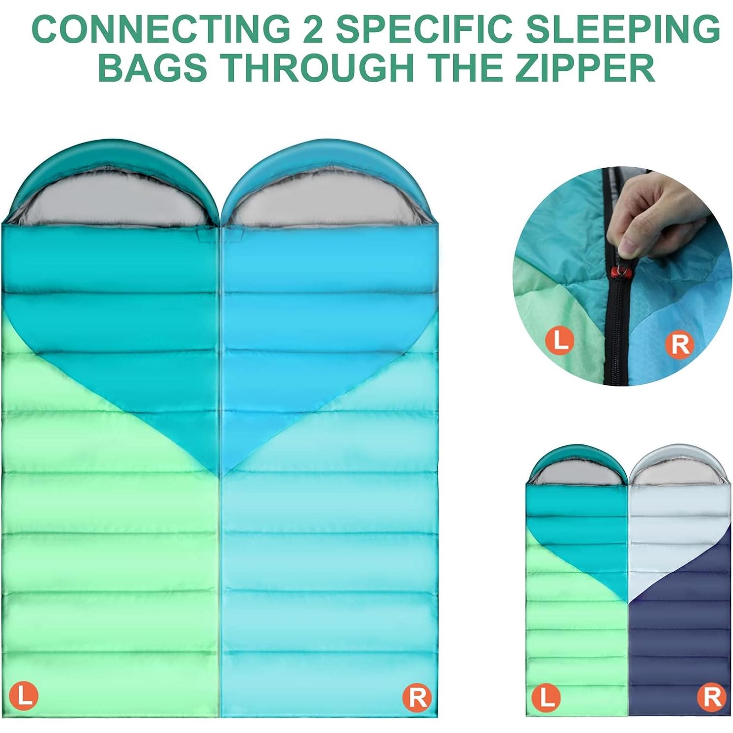 Saco de dormir XL tuphen para camping - A prueba de agua y ligero