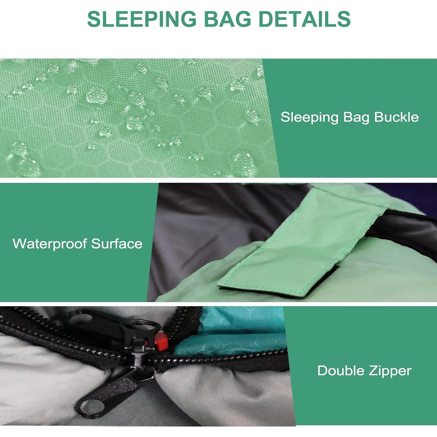 Saco de dormir XL tuphen para camping - A prueba de agua y ligero