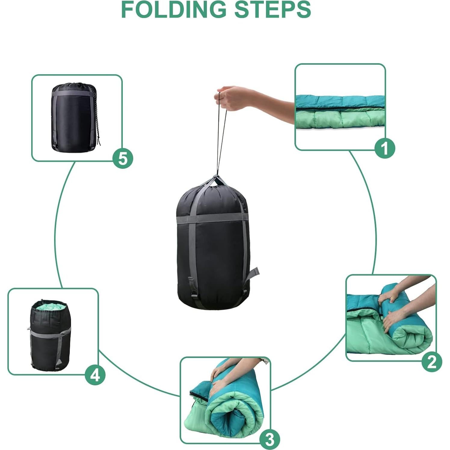 Saco de dormir XL tuphen para camping - A prueba de agua y ligero