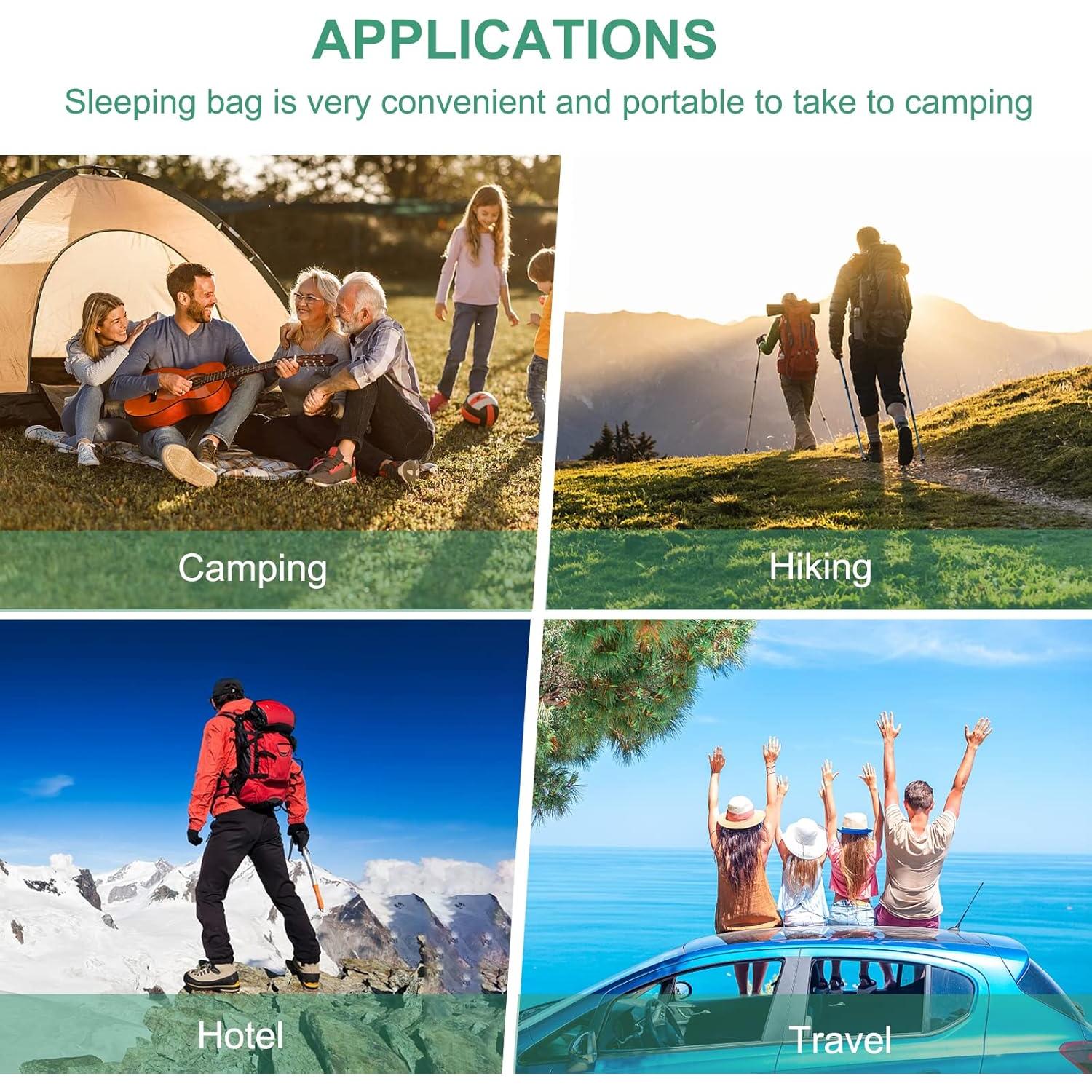 Saco de dormir XL tuphen para camping - A prueba de agua y ligero