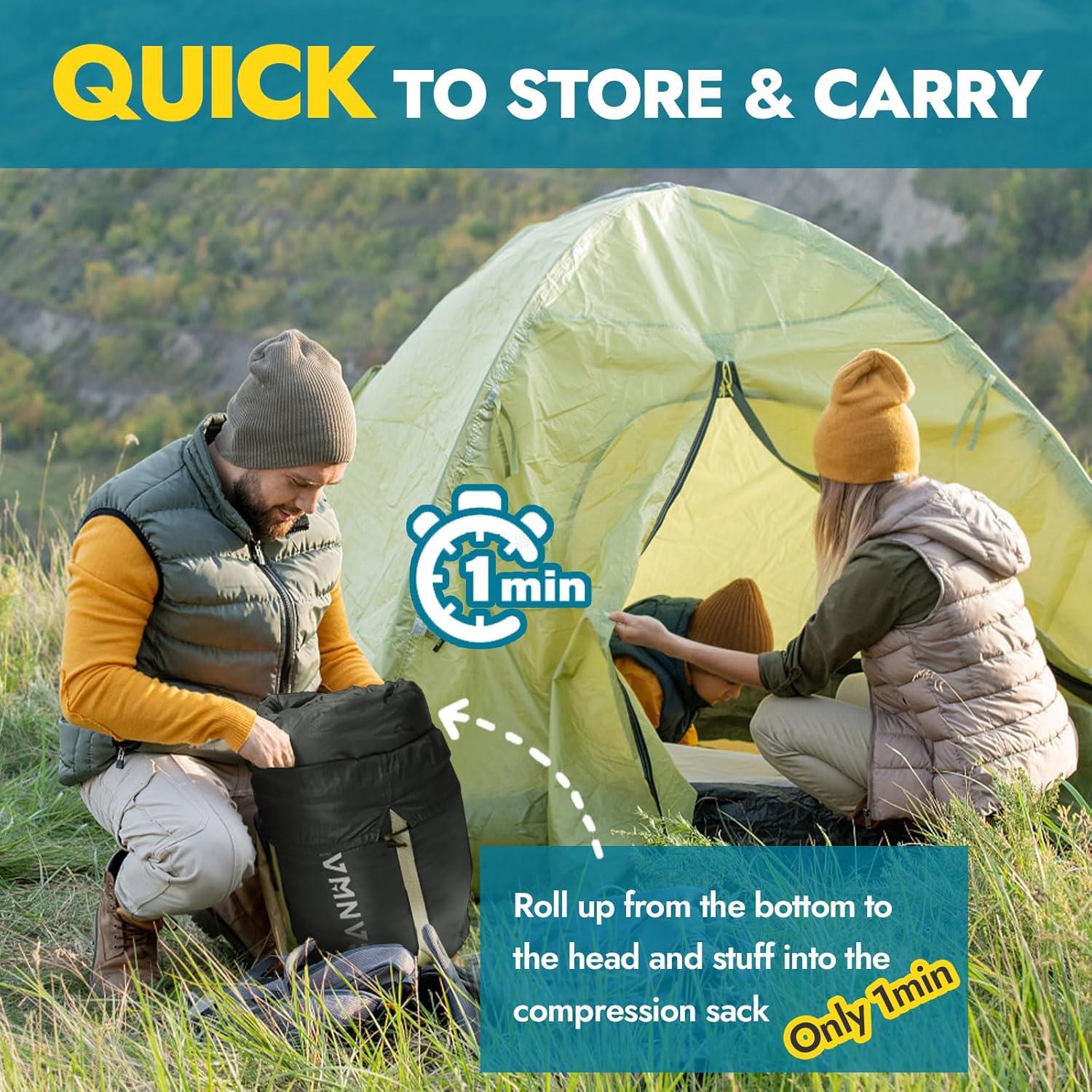 Saco de Dormir Doble CANWAY Reina 220x150cm para 2 Personas