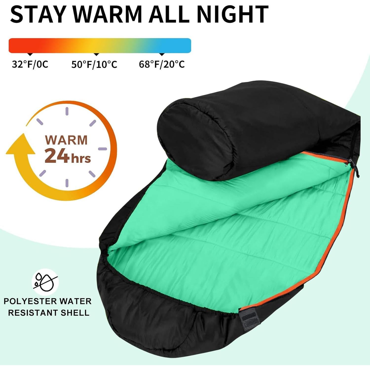 Saco de dormir KAMPKEEPER 3-4 temporadas impermeable 1.59kg