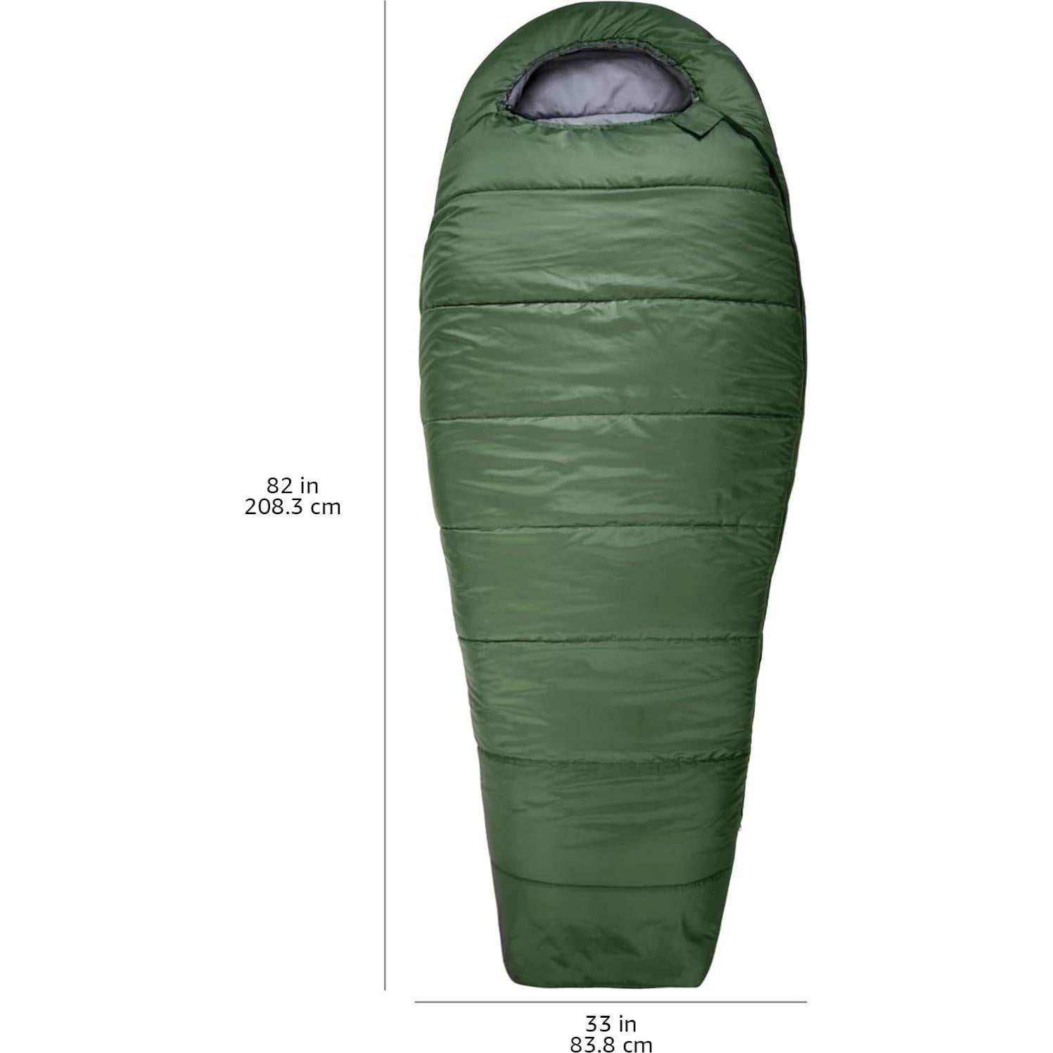 Saco de dormir Amazon Basics para clima frío - Verde Oliva