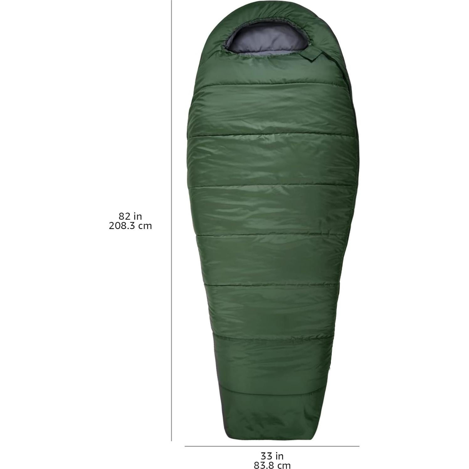 Saco de dormir Amazon Basics para clima frío - Verde Oliva