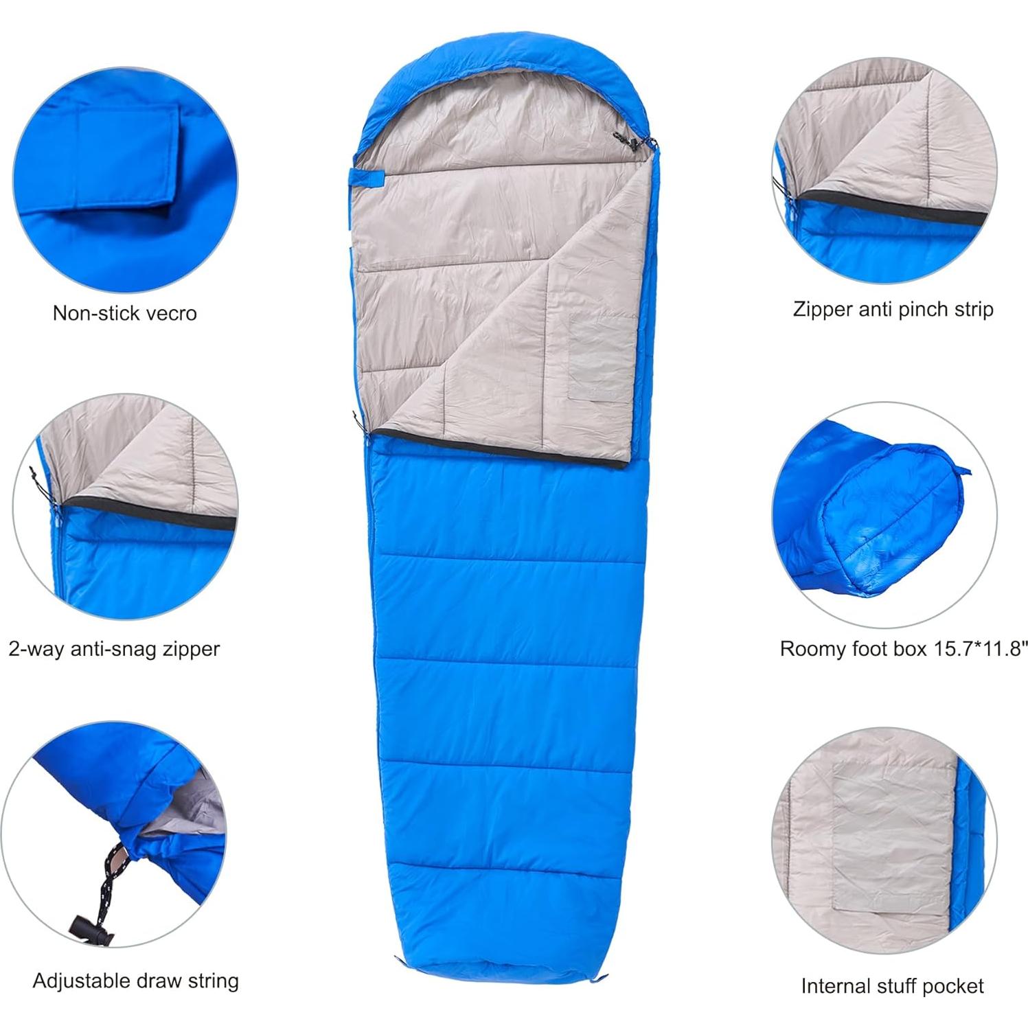 Saco de dormir momia Nature Link Zoysia-003 1.30kg 220x75cm