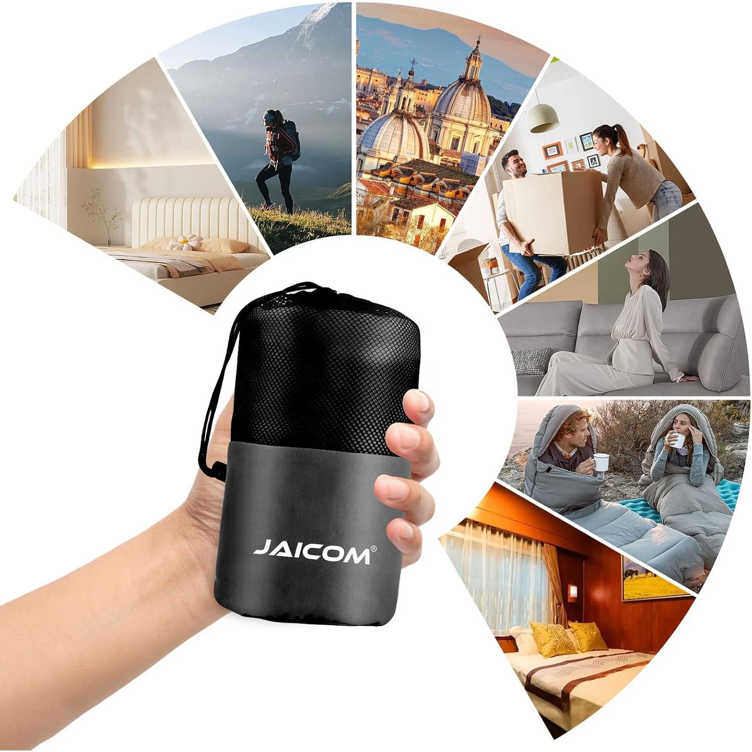 Forro de Saco de Dormir JAICOM Ultraligero 220x90cm Negro