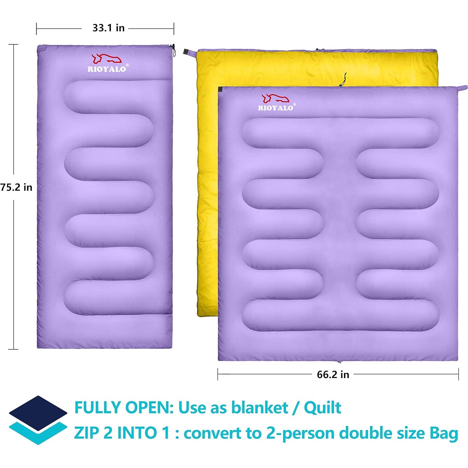 Saco de dormir ultraligero Rioyalo RA-SSB 3 estaciones 190x84 cm