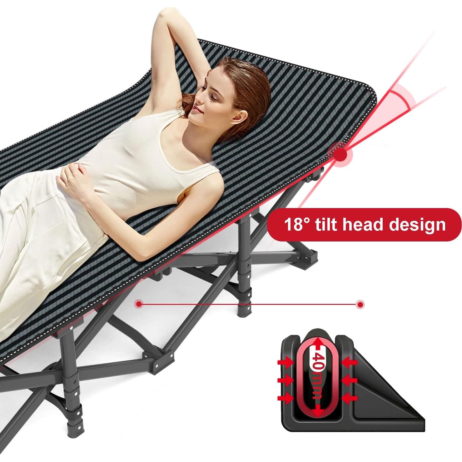 Cama de Camping Plegable ATORPOK con Cojín Desmontable 204 kg