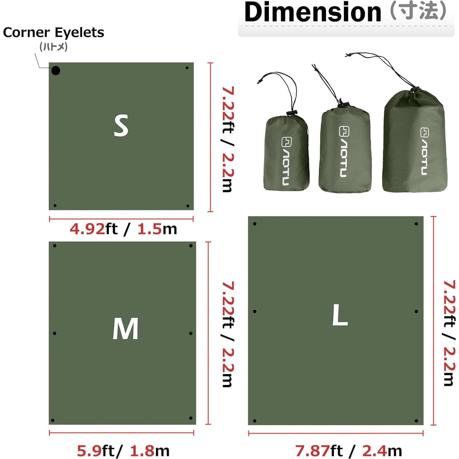 Toldo Impermeable Azarxis Tarp 1.52x2.13m Verde Ejercito