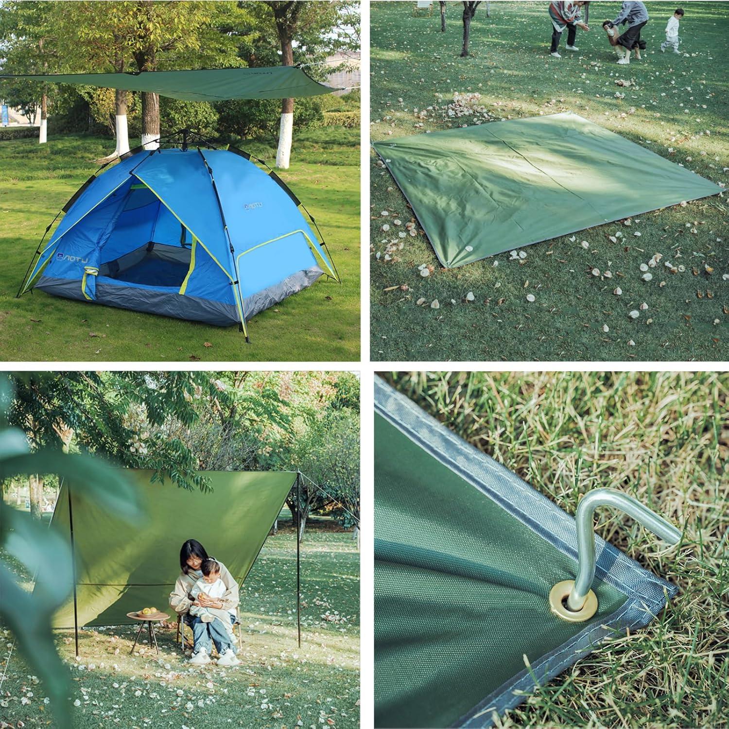 Toldo Impermeable Azarxis Tarp 1.52x2.13m Verde Ejercito