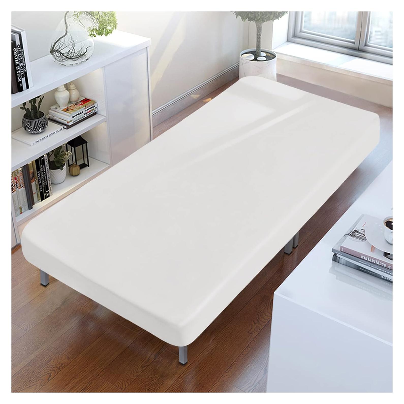 Cot Sheets 25" x 75", Cot Size Sheet Fitted with Narrow Twin/Camp Bunk/Rvs Bunk/Guest Beds/Army Cots/Trifold Mattress, Super Soft Breathable Microfiber Bed Cover, Bottom Sheet, White