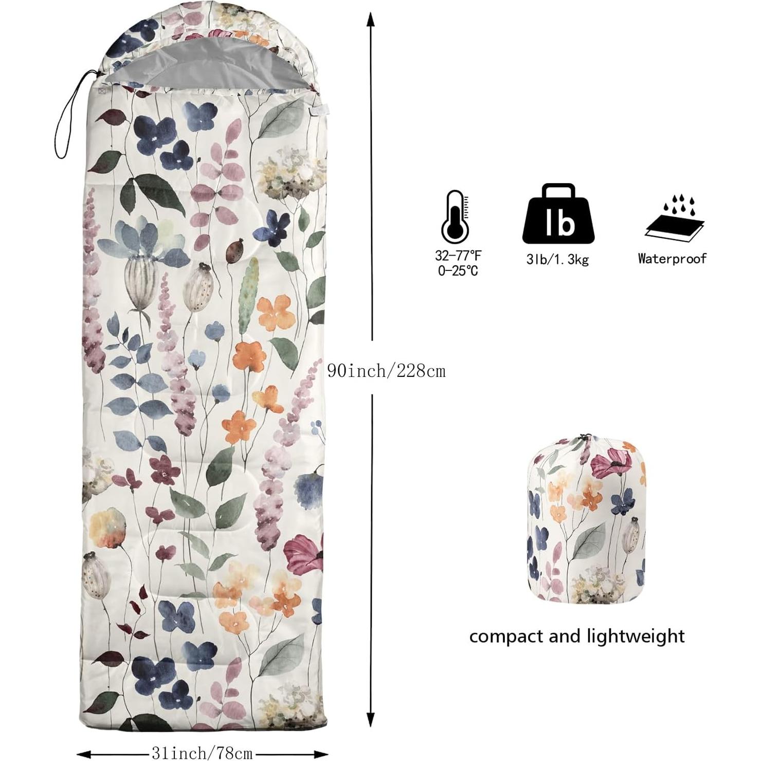 Saco de Dormir Nttopship Individual Impermeable 80x230 cm
