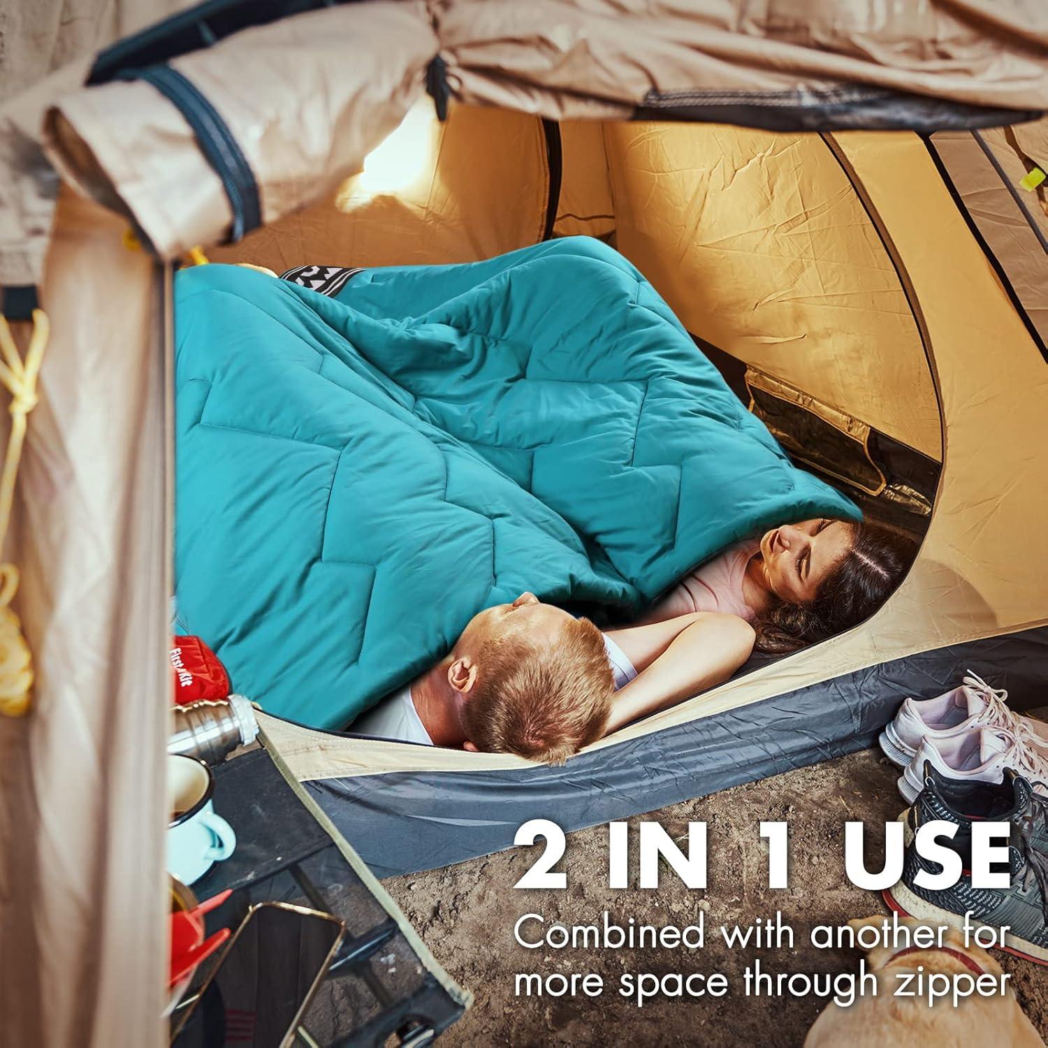 Saco de Dormir VILLEY Ligero 3 Temporadas 190.5x80cm Azul