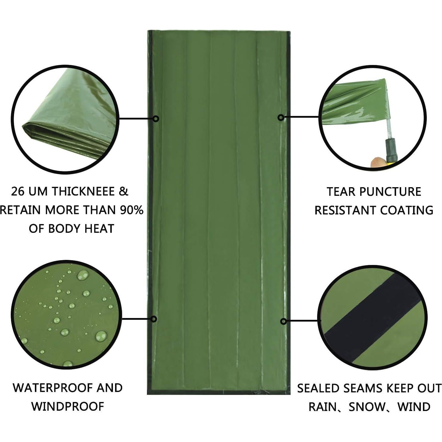 Saco de Dormir de Emergencia Delmera Mylar 208x94 cm Ligero
